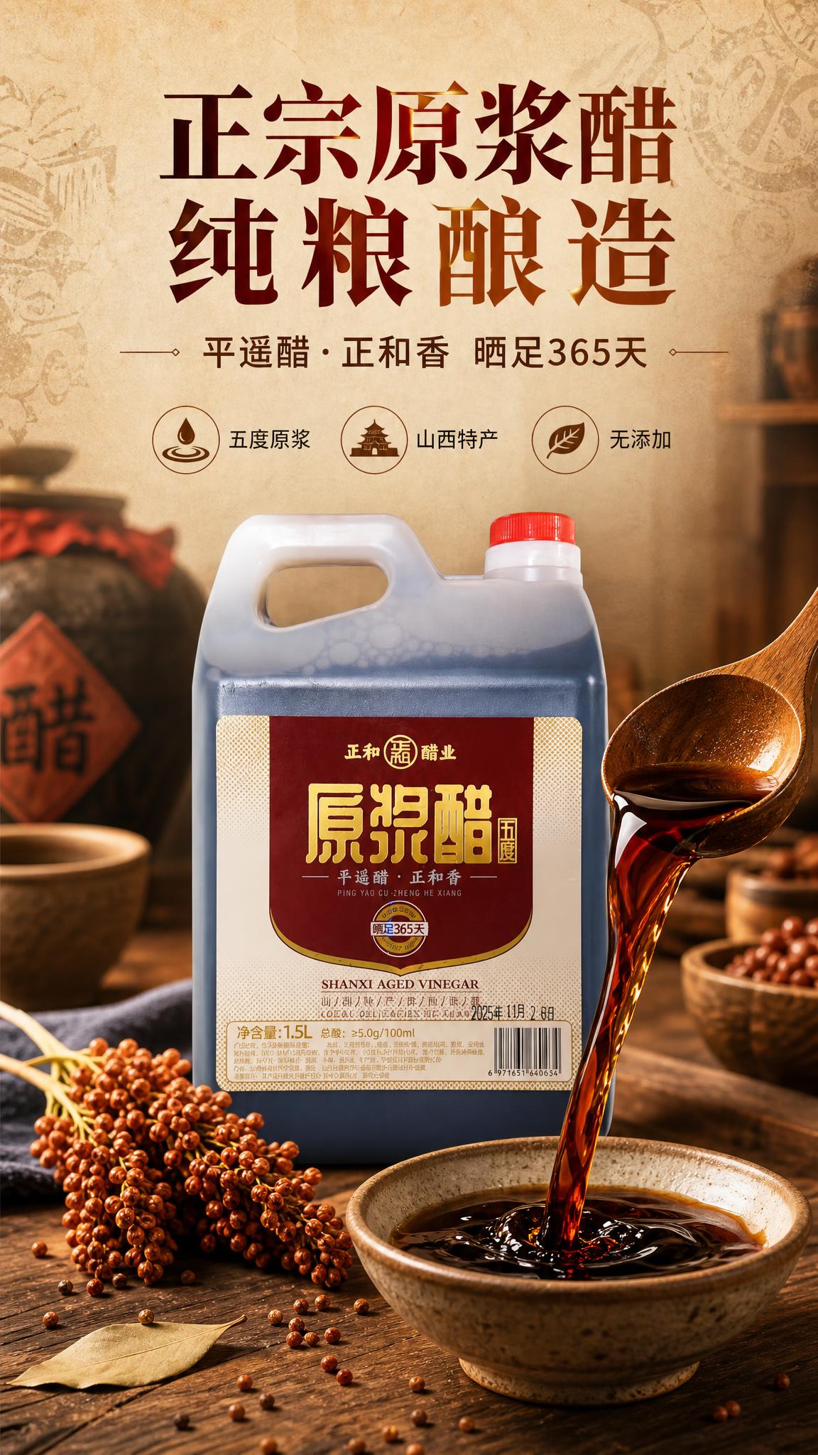 [商品] 使用【图1】正和醋业原浆醋（五度）1.5L桶装；保留… - 图片创意预览