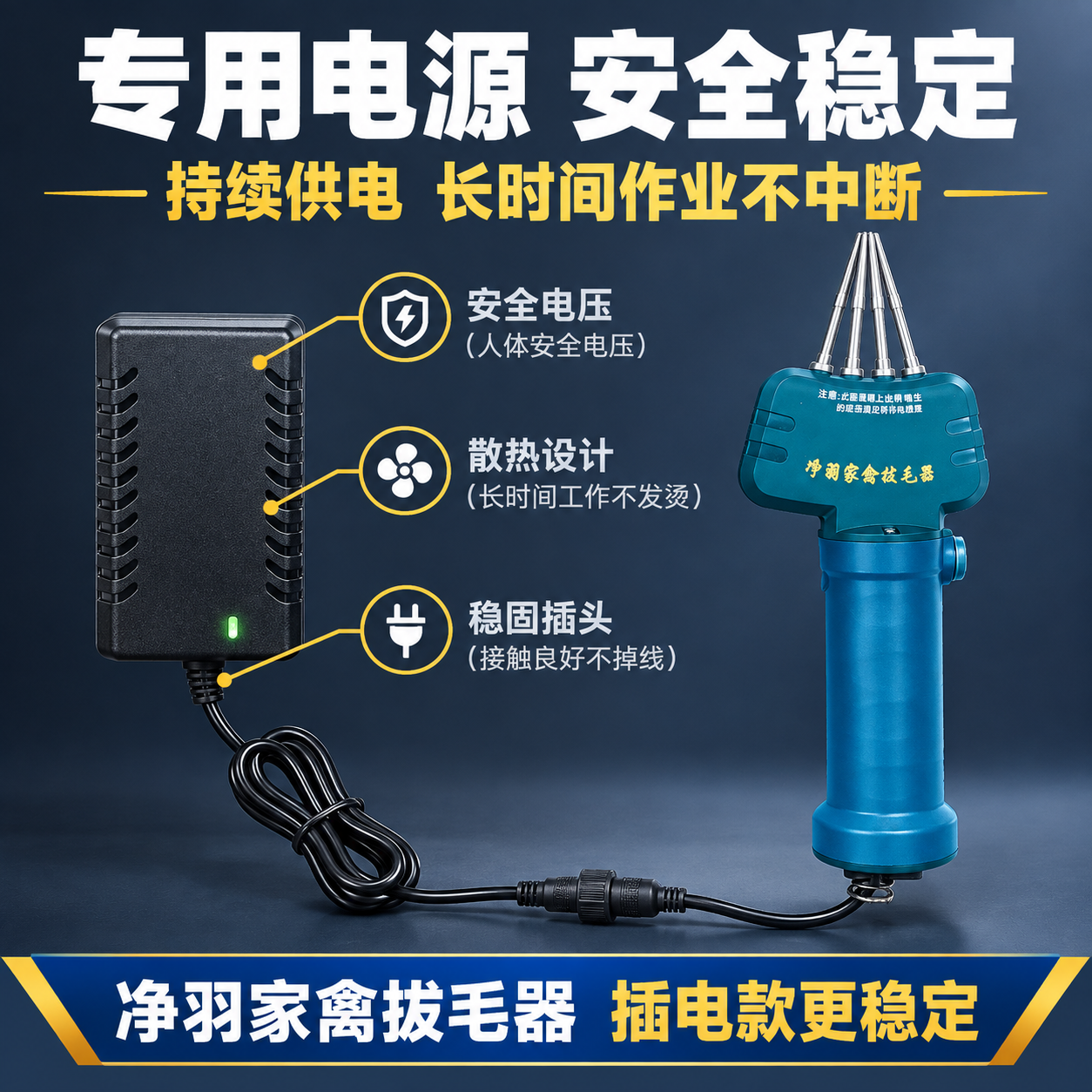 [主图-2] 电源适配器展示，主题：专用电源适配器 安全稳定… - 图片创意预览