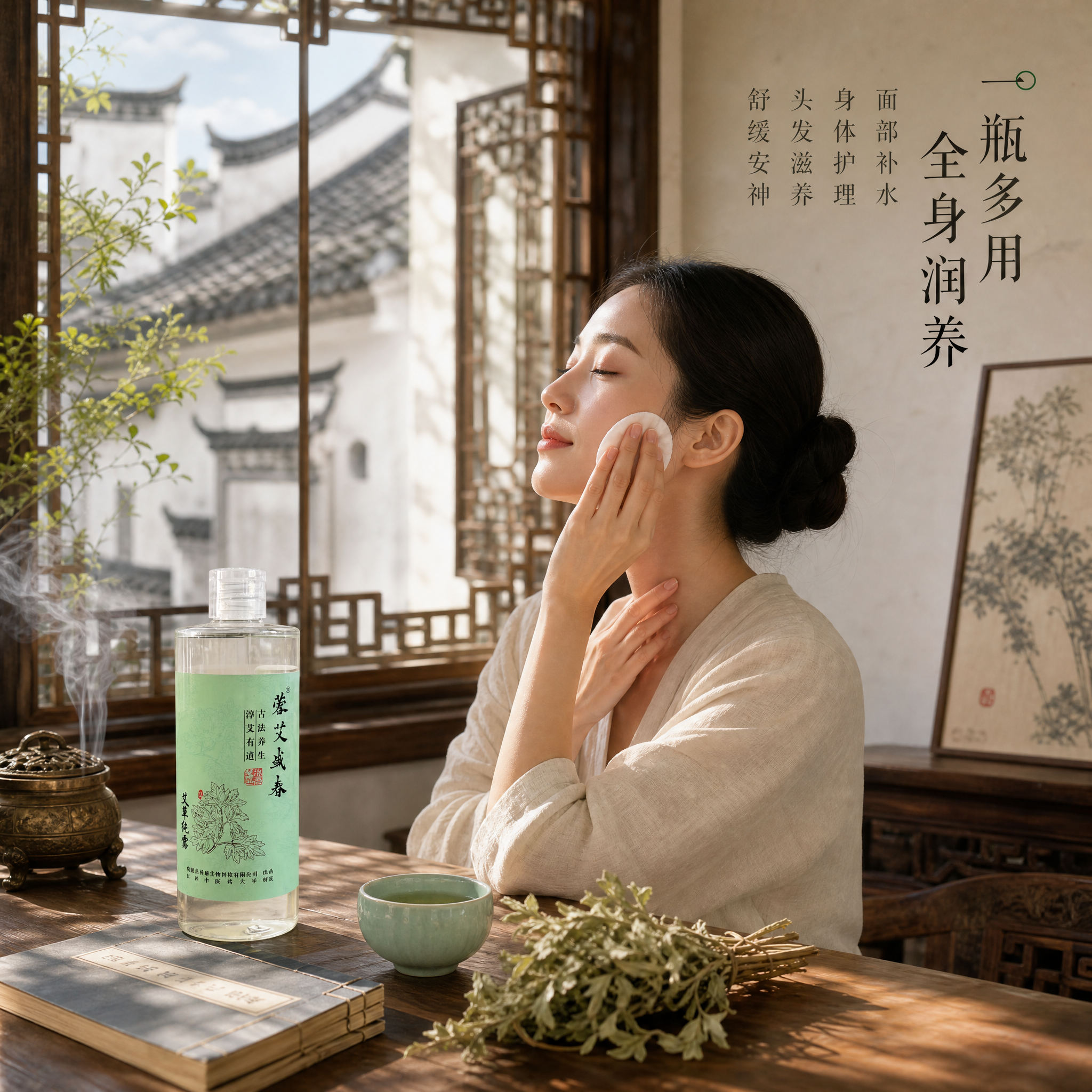 [主图-4] 使用场景 多用途护肤 徽派新中式风格 [统一基调… - 图片创意预览