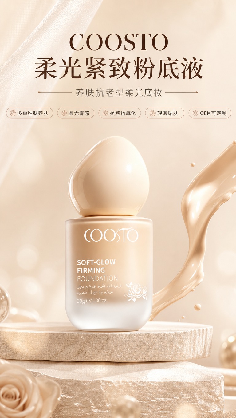 [商品] 使用【图1】COOSTO柔光紧致粉底液；保留磨砂渐变… - 图片创意预览