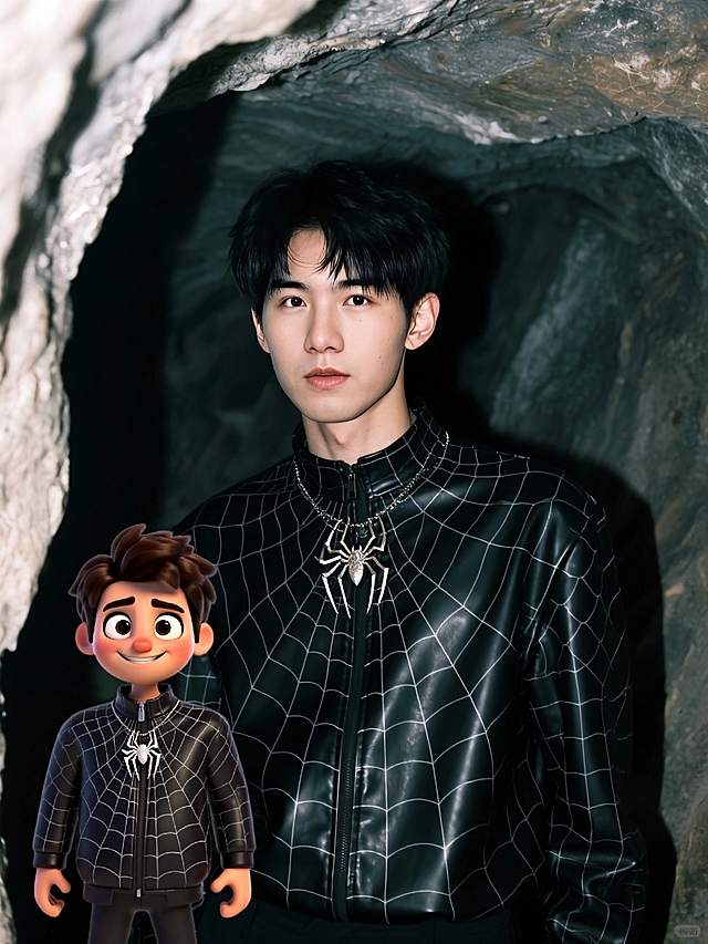 😎Q 版皮克斯帅哥探秘蜘蛛洞穴🕸️