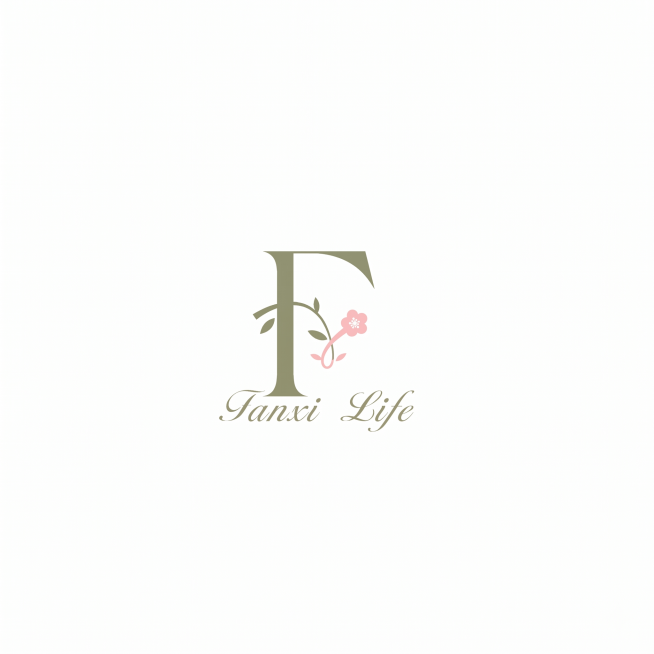 保留logo的设计结构，将logo中的F字母和文字Fanxi Life改为十六进制颜色#8C916C的绿色，保留花朵为粉色，背景保持纯白色不变预览效果