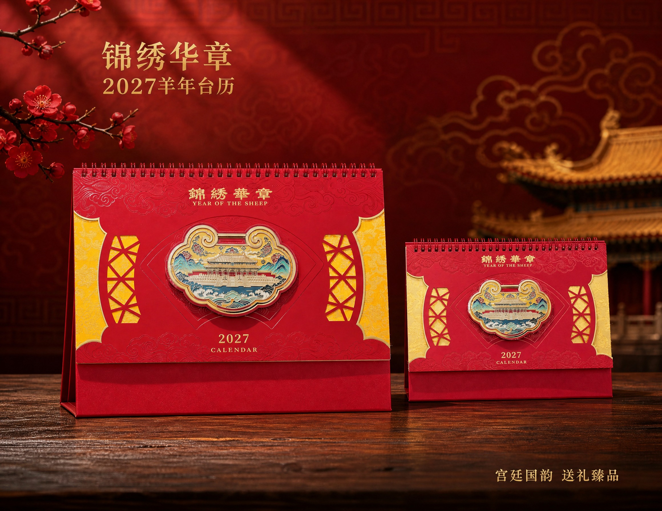 将背景替换为宫廷国潮风格的高级氛围感场景。背景为深红色宫墙纹理… - 图片创意预览