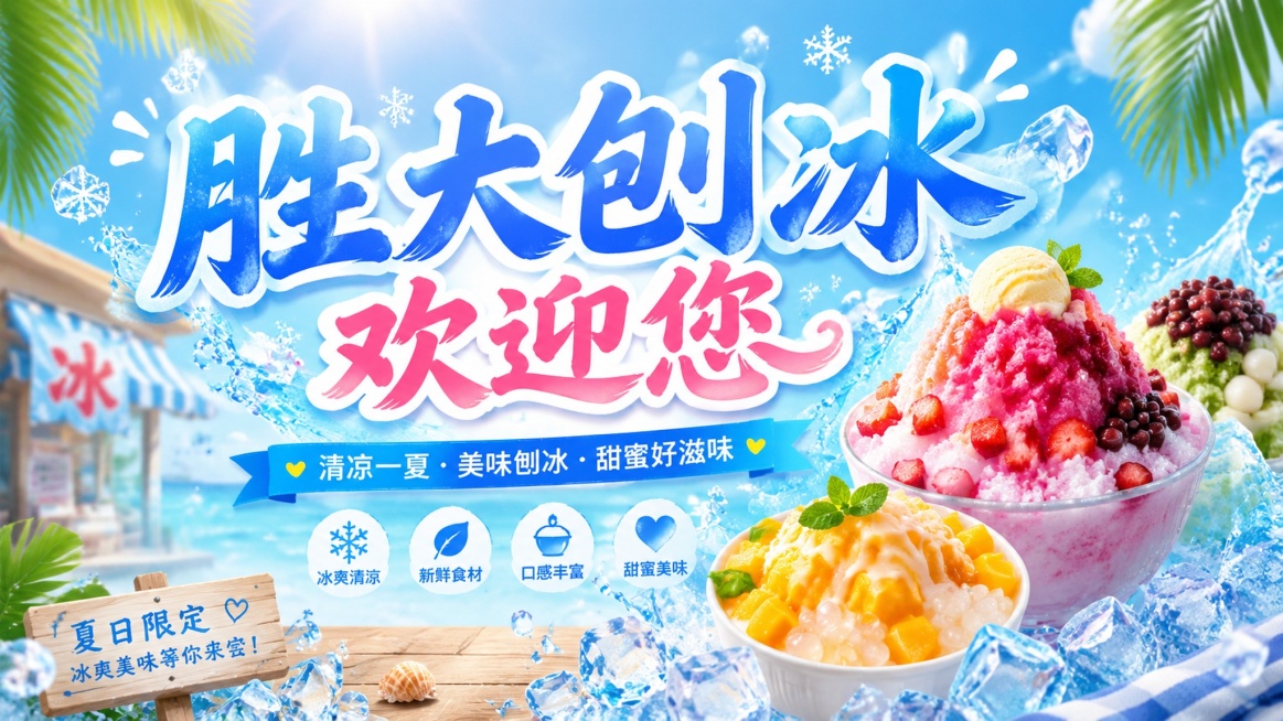 生成胜大刨冰海报预览效果