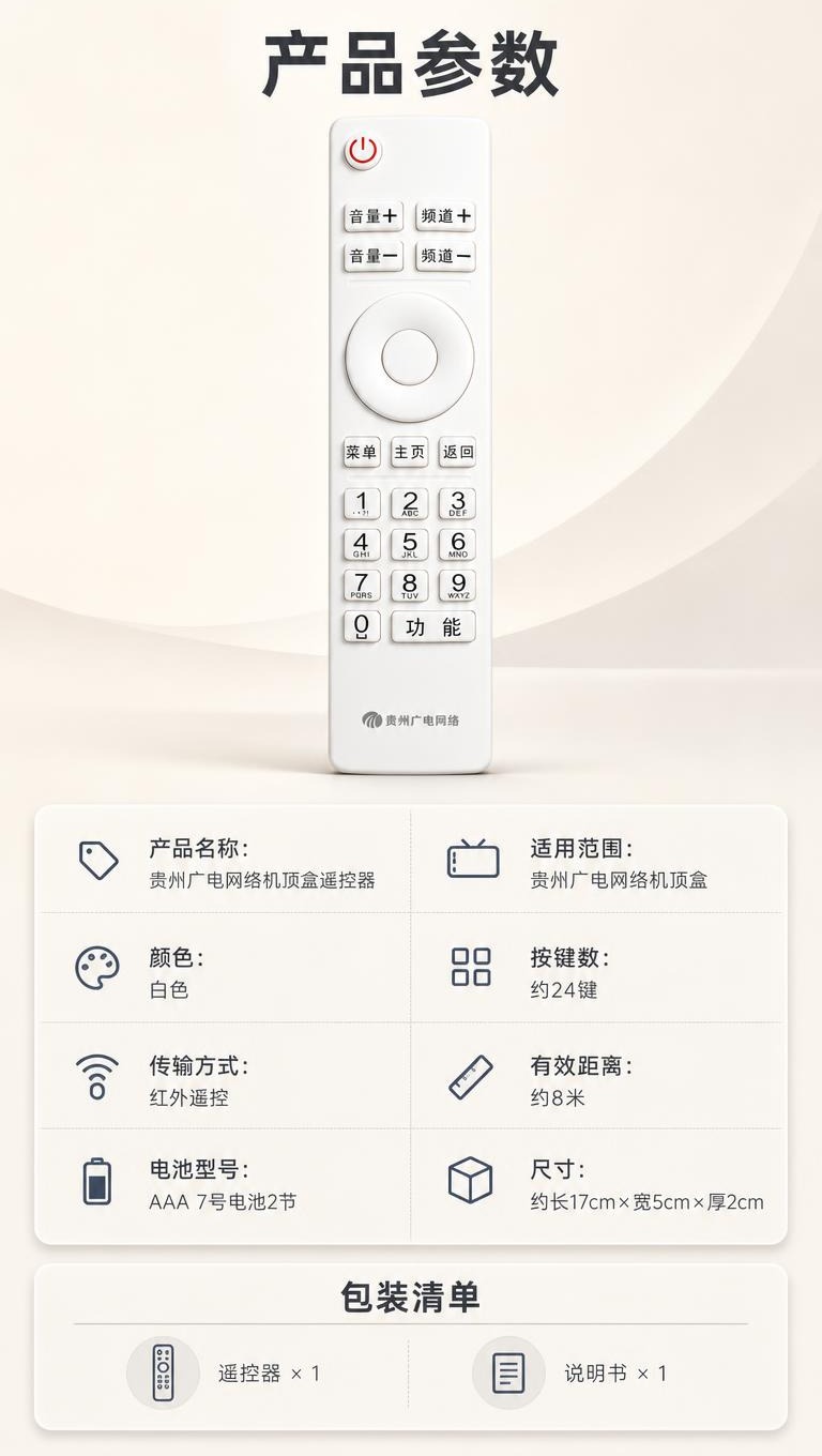 [商品] 使用【图1】贵州广电网络白色机顶盒遥控器；保留白色长… - 图片创意预览