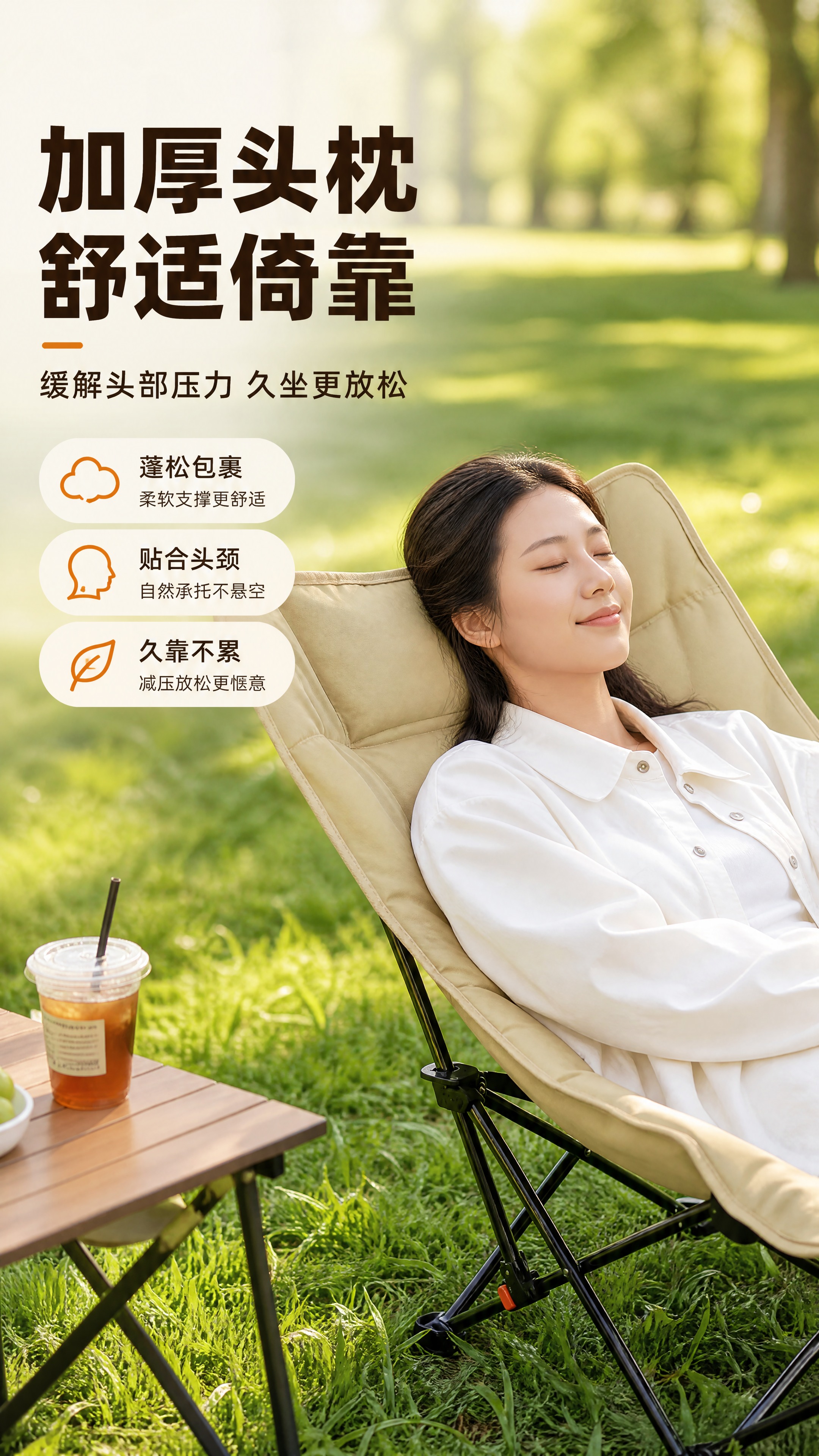 [商品] 使用【图2】卡其色加棉月亮椅；保留整体结构、颜色、面… - 图片创意预览