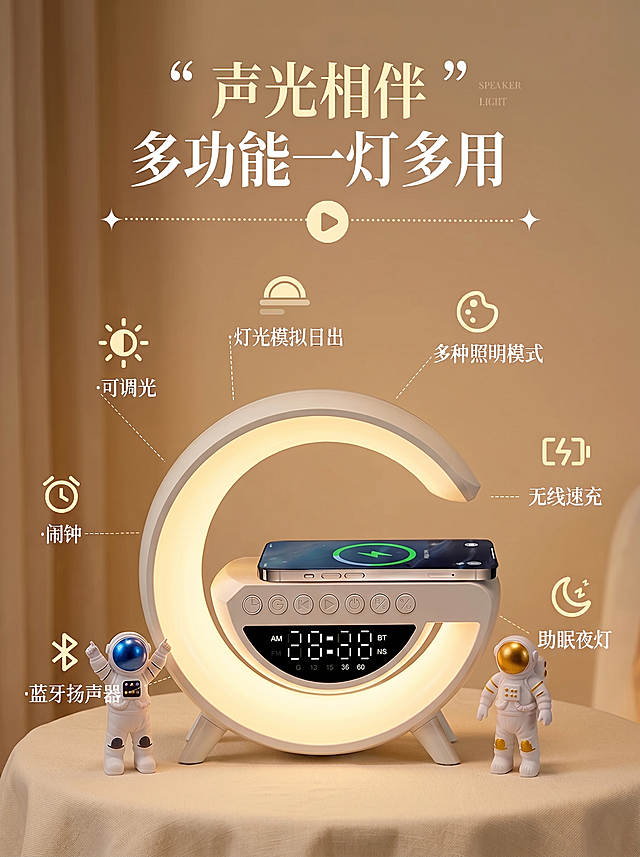 将这张电商海报里的音箱产品替换为图3-1G型音箱，保持海报文案、整体布局和风格不变
