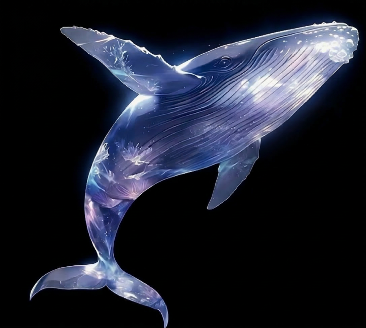 把图片除鲸鱼之外，背景都改为纯黑色预览效果