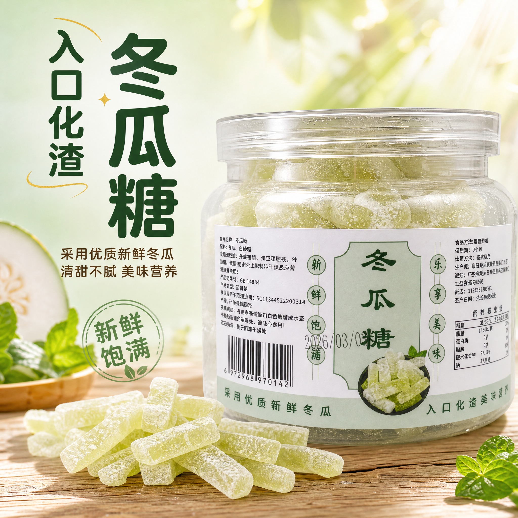[主图-1] 冬瓜糖 首图点击率 食欲诱惑主题。 [统一基调]… - 图片创意预览