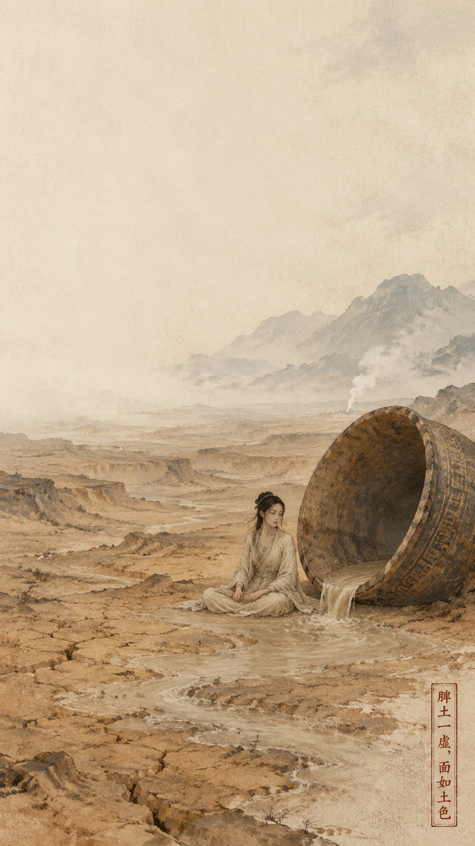 国风新中式工笔画风格，神话般雄奇场景，极简设计。画面中央，一片… - 图片创意预览