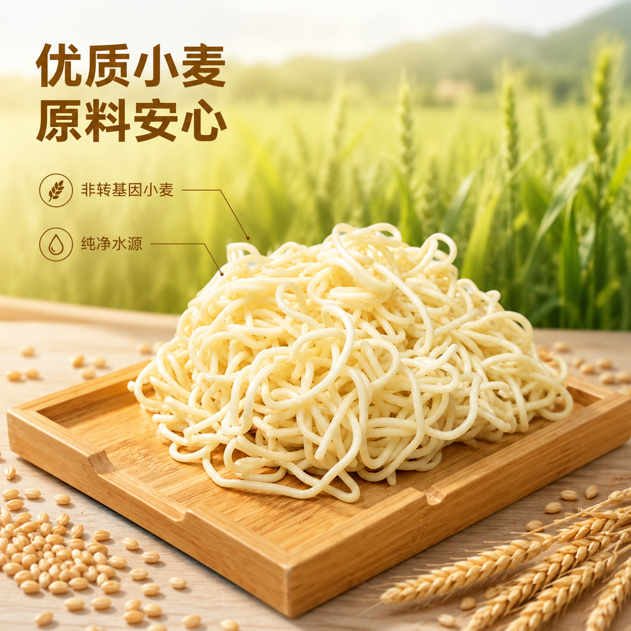「图片1」，生成一套主图（3张），商品名称是吉美熟面条，卖适配… - 图片创意预览