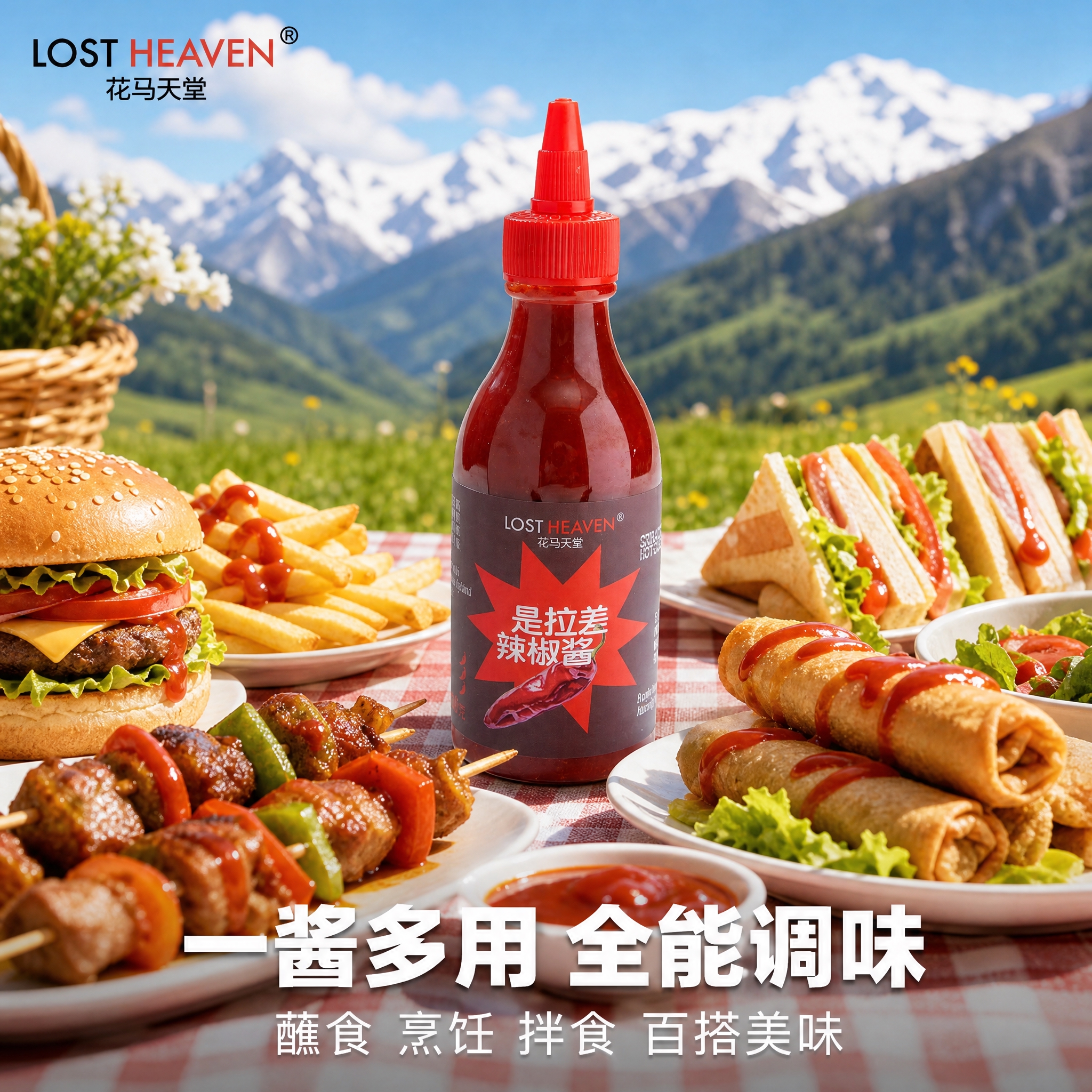 [主图-4] 场景图 多场景食用方式展示 一酱多用 全能用法。… - 图片创意预览