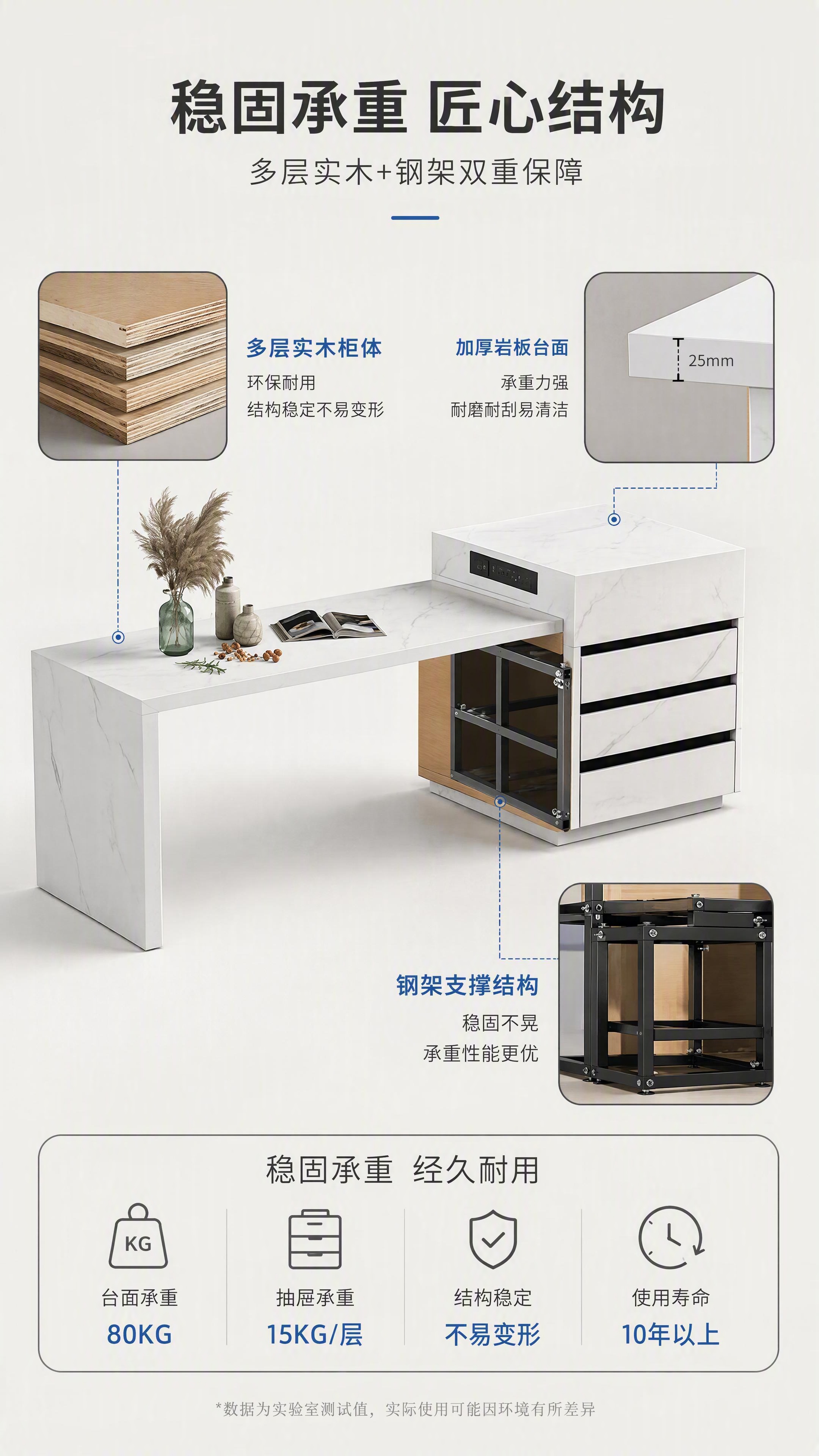 [第4张] 结构工艺页-多层实木+钢架脚架结构展示。本张使用【… - 图片创意预览