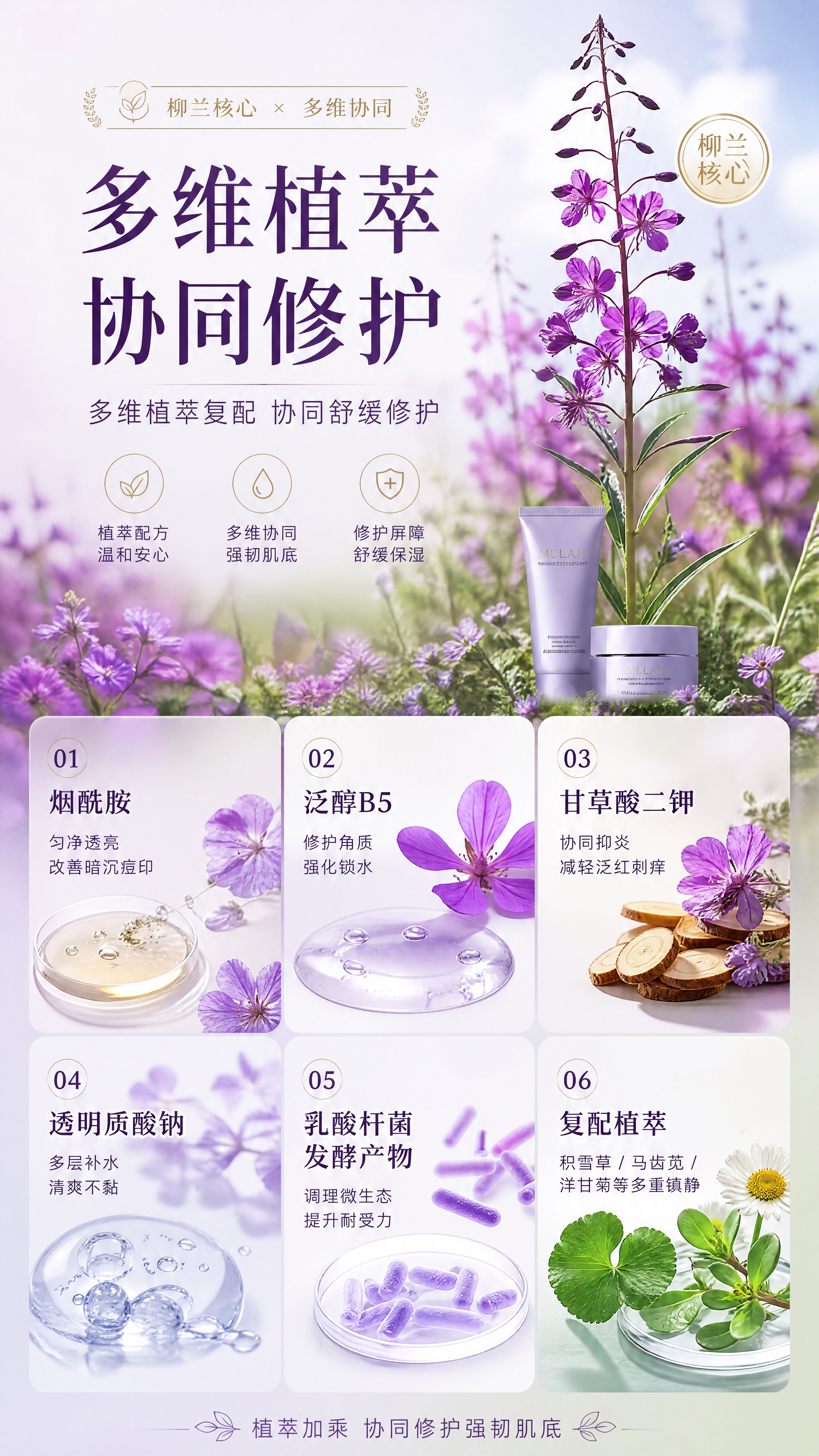 [商品] 本页为成分矩阵专页，以成分原料与植物元素为主体，产品… - 图片创意预览