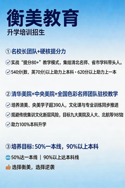 将文字排版优化，使用思源黑体，制作成美观的培训招生展示图，背景采用简洁的浅蓝渐变风格，标题文字突出，内容层次清晰预览效果