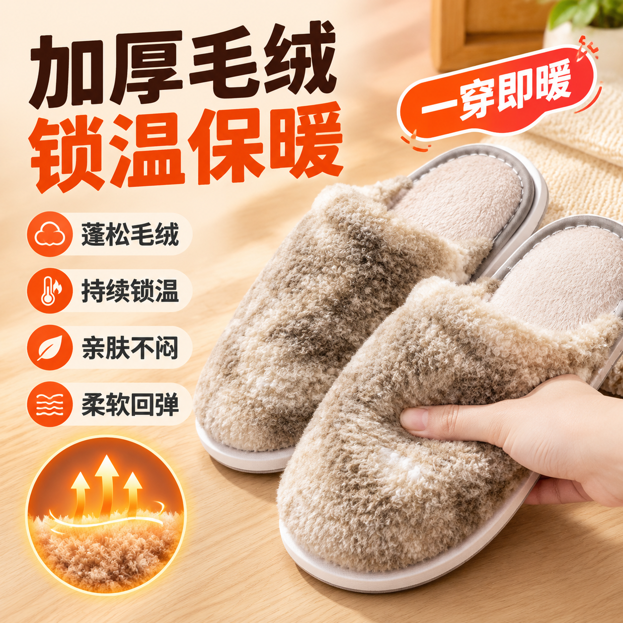 [主图-2] 核心卖点 加厚毛绒锁温保暖 效果证明图。 [统一… - 图片创意预览