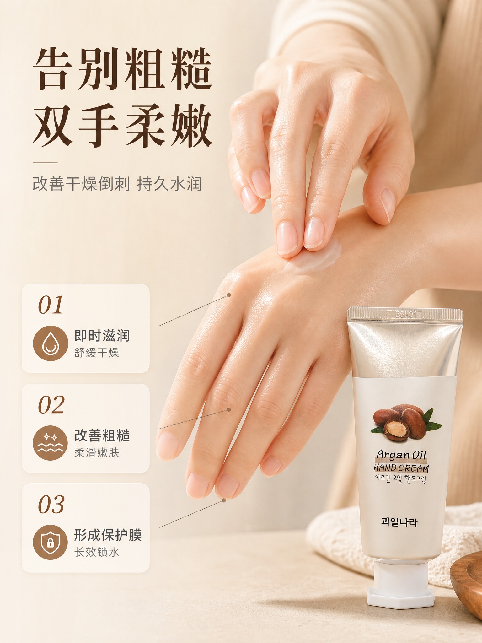 [主图-4] 真人效果实证，任务是展示使用后手部滋润改善的真实… - 图片创意预览