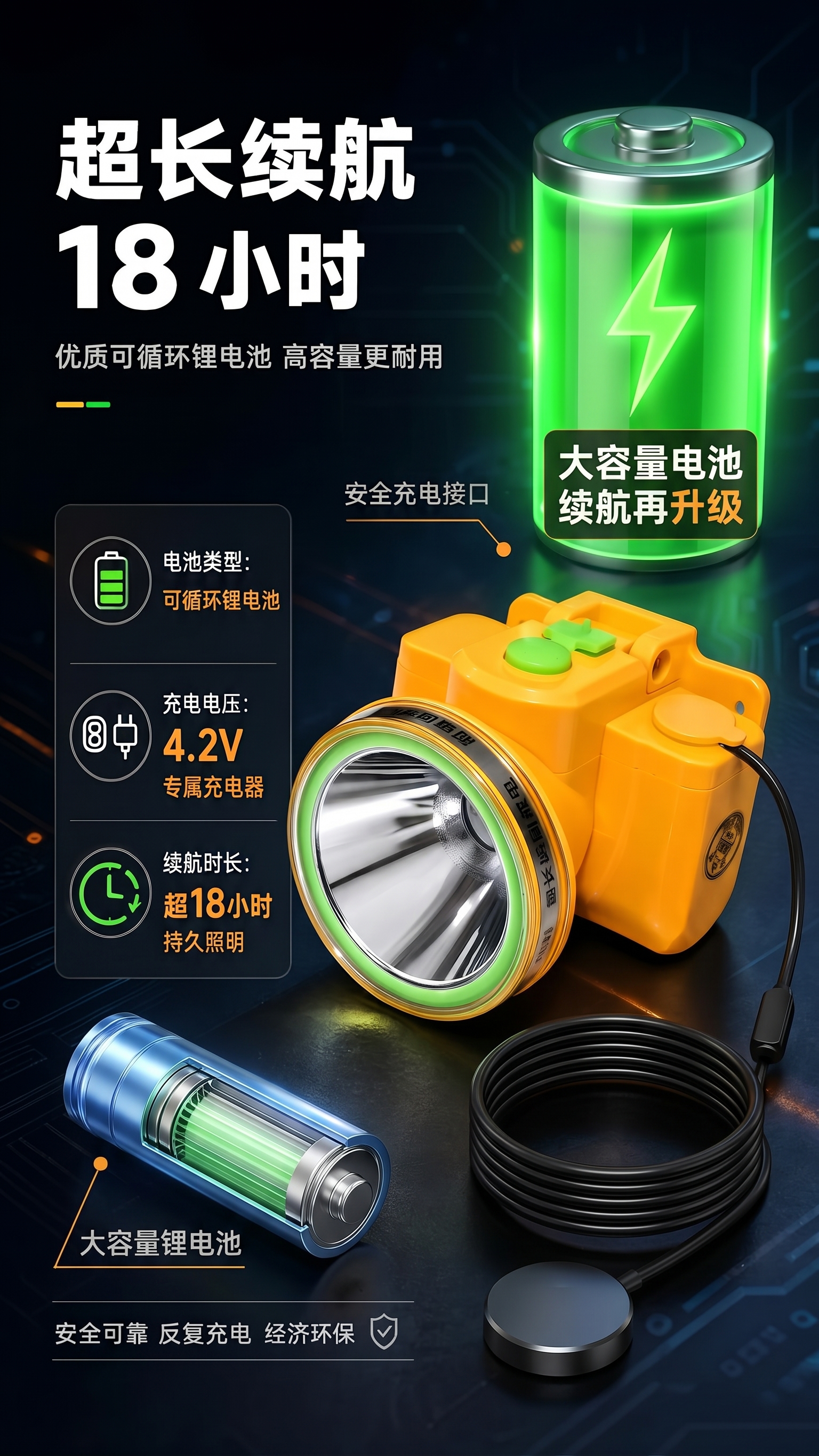 去除充电器图案，重点突出大容量电池 - 图片创意预览