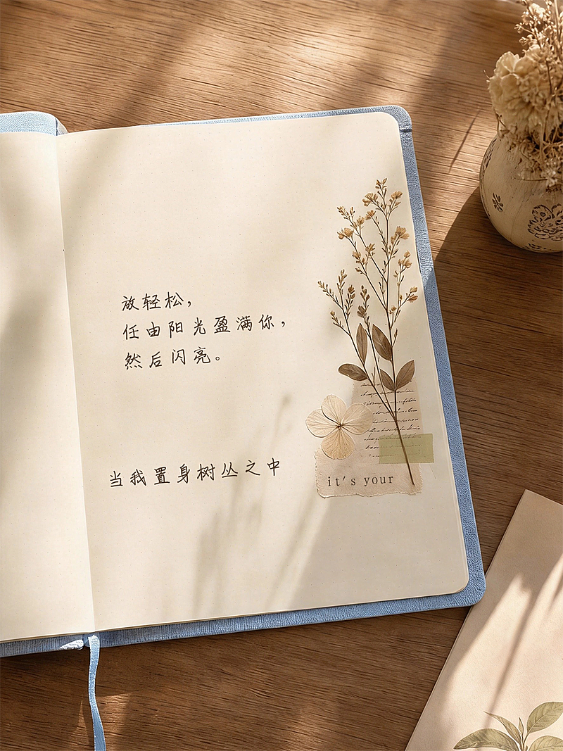 激励正能量语录文案分享文艺实景风小红书封面