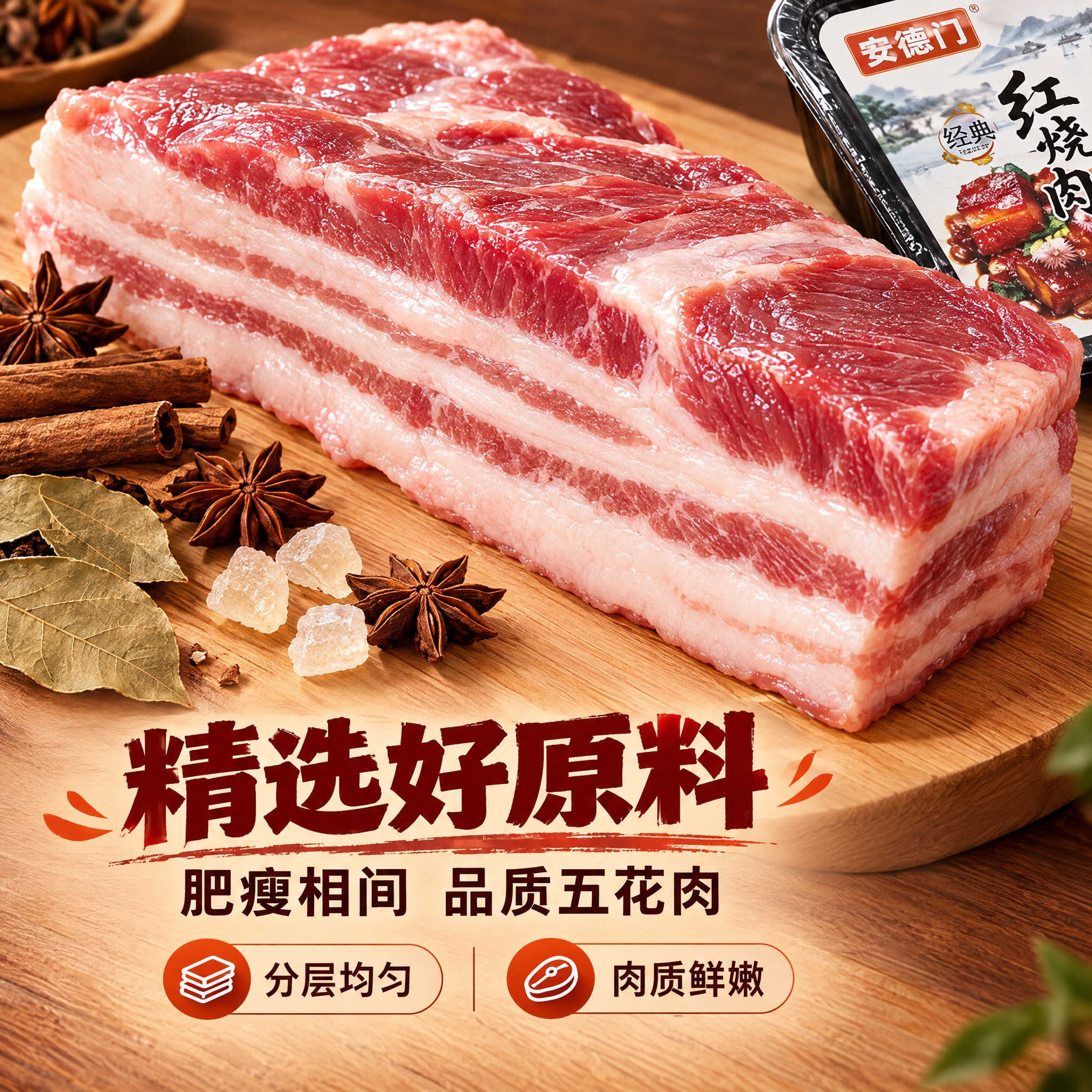 [商品] 使用【图1】安德门红烧肉产品；保留包装上"安德门"商… - 图片创意预览
