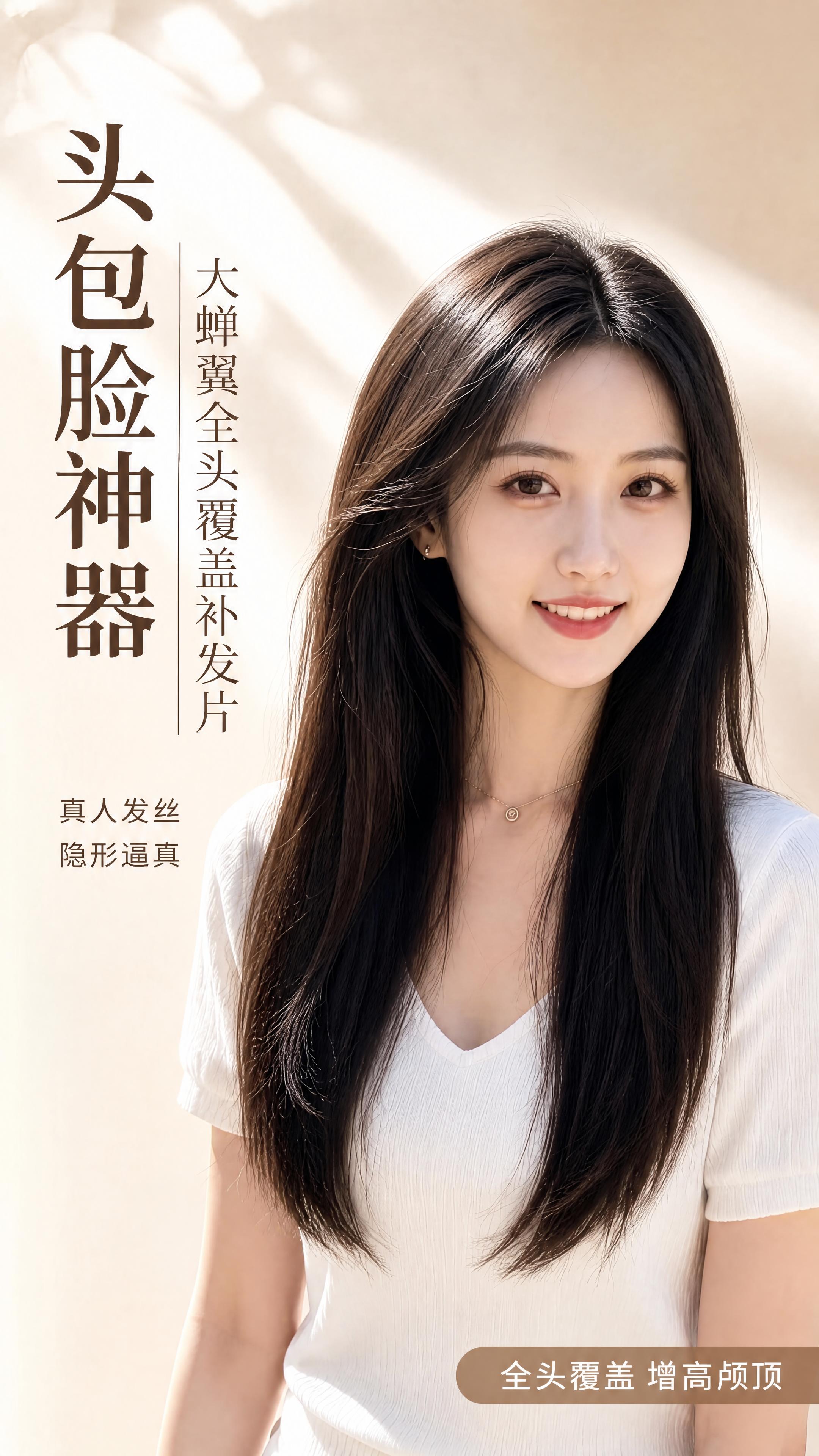 将第一张图中的模特替换为第二张图中的模特面部和发型特征：保留第… - 图片创意预览