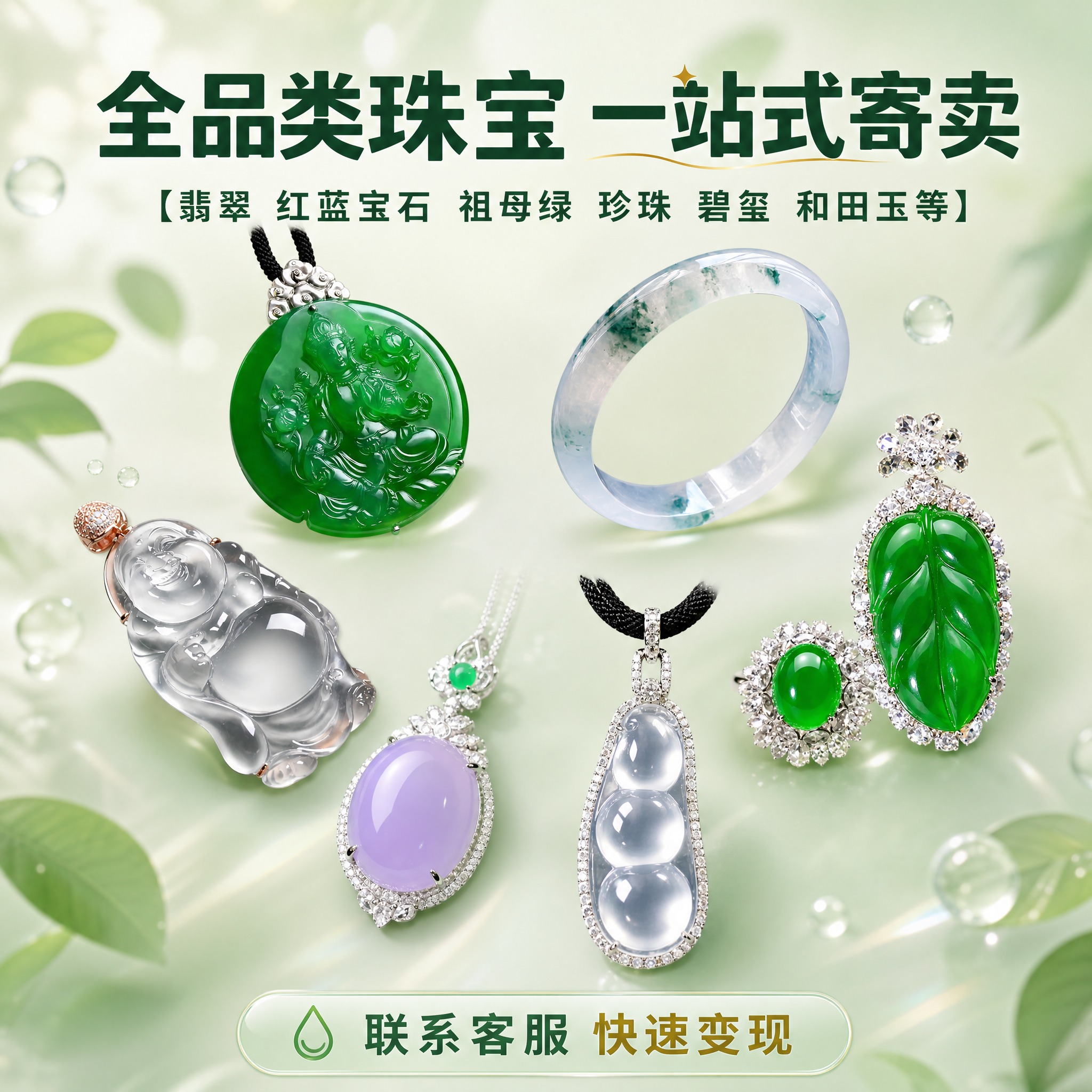 [主图-3] 闲小置全品类珠宝寄卖服务 全品类覆盖展示图，突出… - 图片创意预览