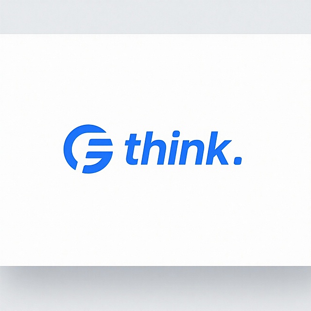 现代感与科技感融合的扁平风LOGO设计，采用双色蓝白搭配，几何线条简约利落，体现商务美学与印刷质感。