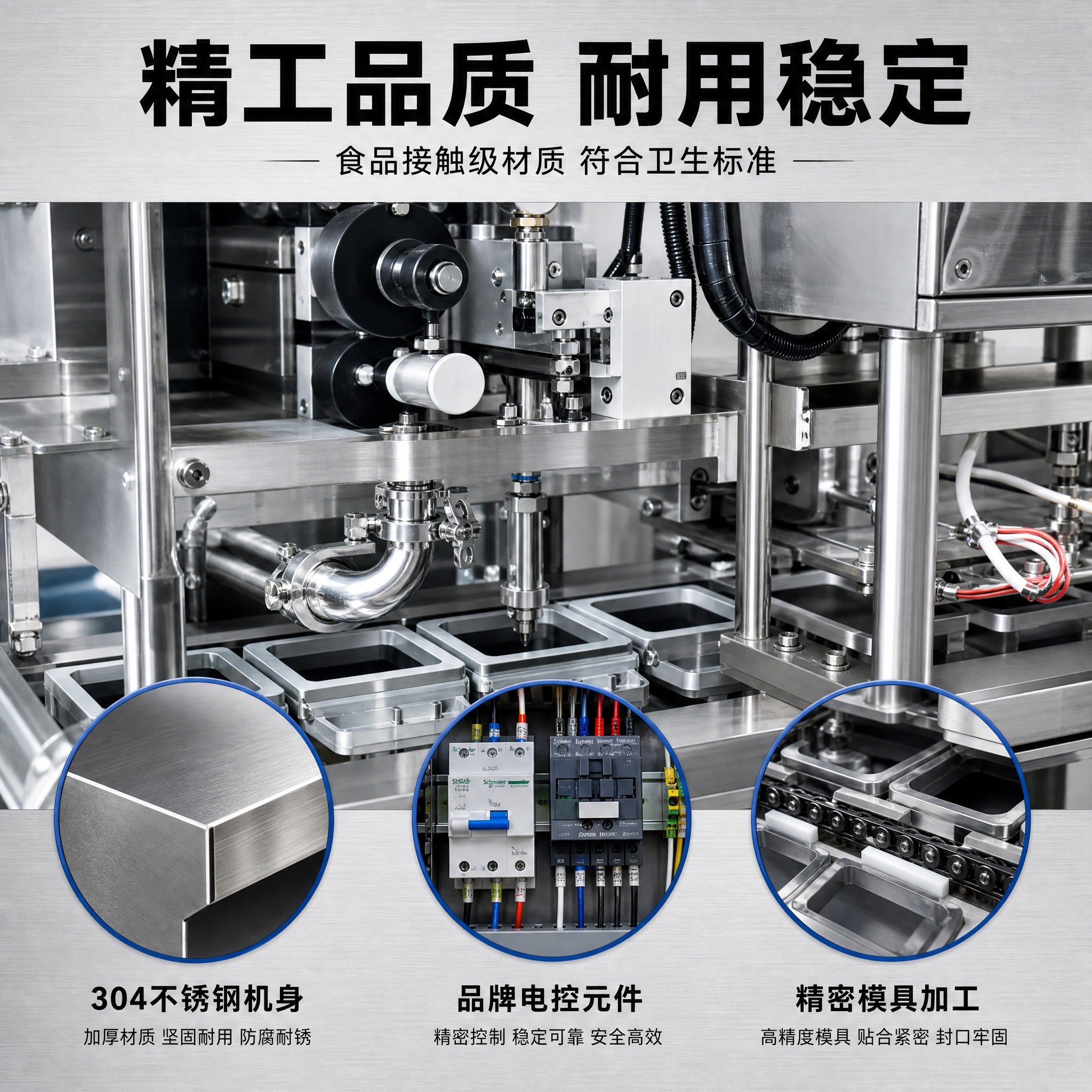 [主图-3] 材质工艺与细节特写，展示不锈钢机身与精密部件的高… - 图片创意预览