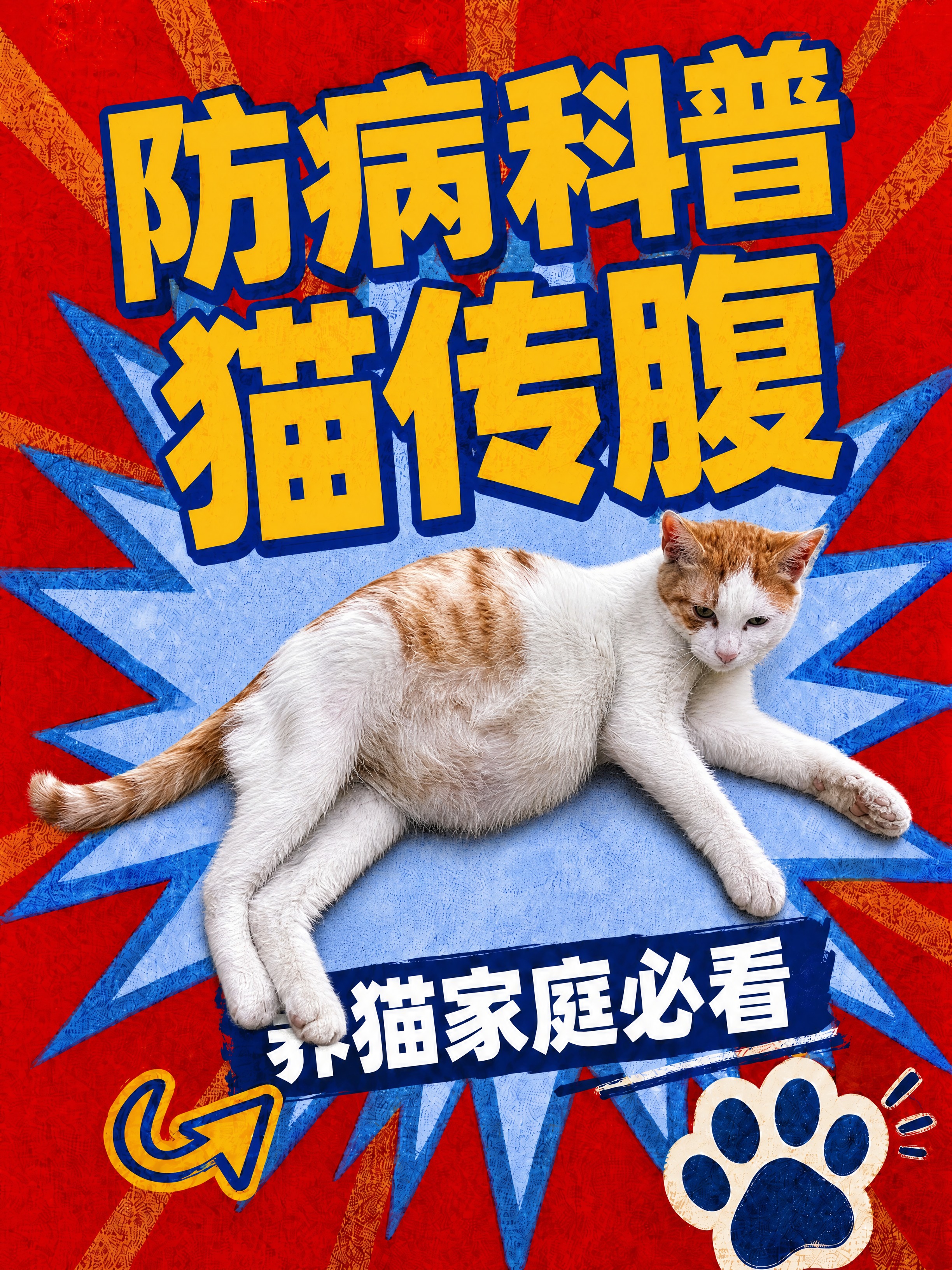 在【图1】基础上修改：将画面中间的橘白猫咪整体放大30%，保持… - 图片创意预览