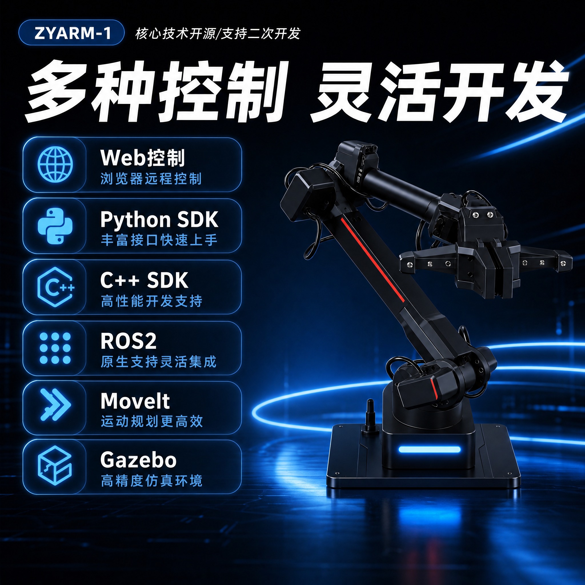 参考图六的深色科技工业风（深空黑背景+科技蓝发光线条+蓝色霓虹… - 图片创意预览