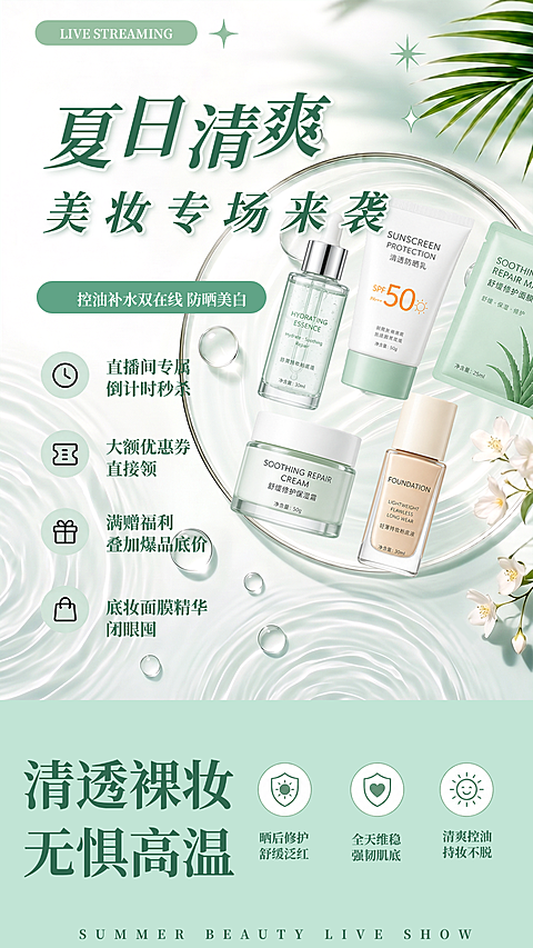 美妆营销海报