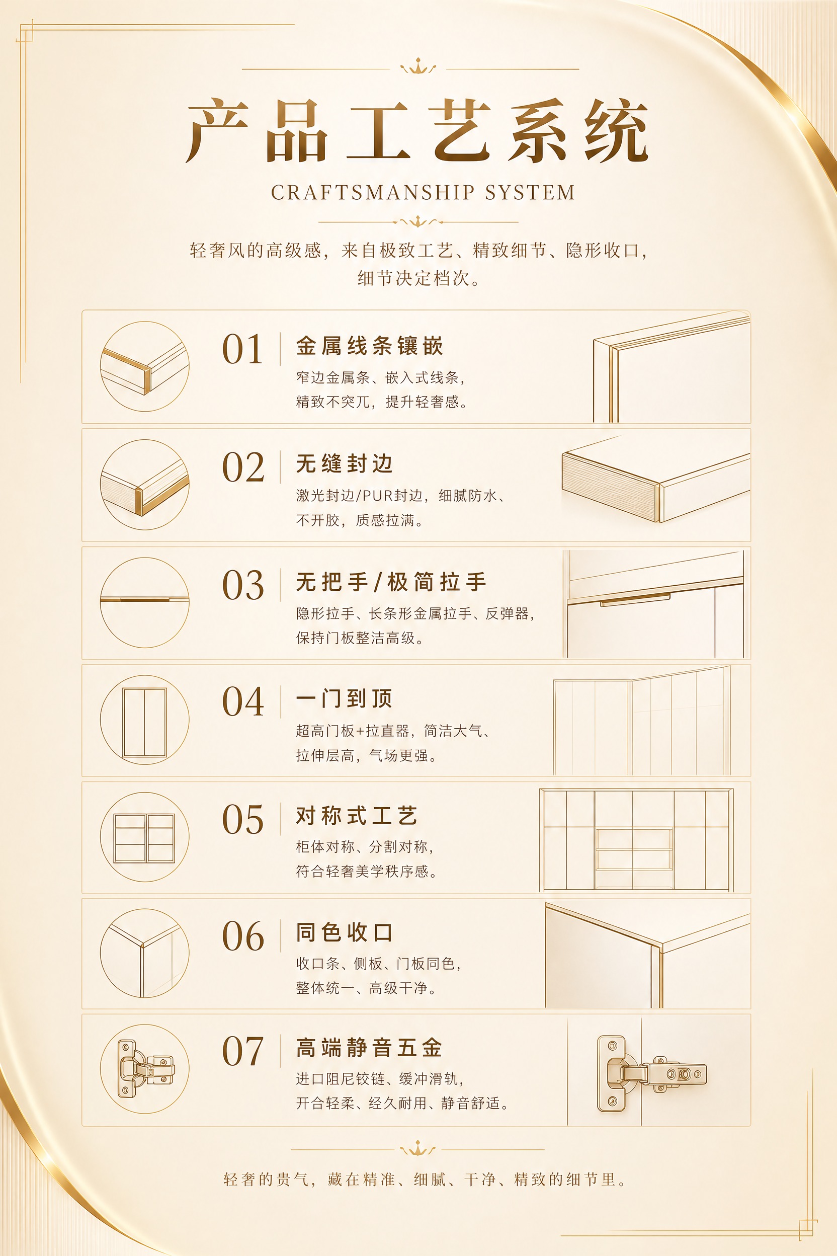 画册内页设计，竖版20cm*30cm，金黄色调，轻奢风全屋定制… - 图片创意预览