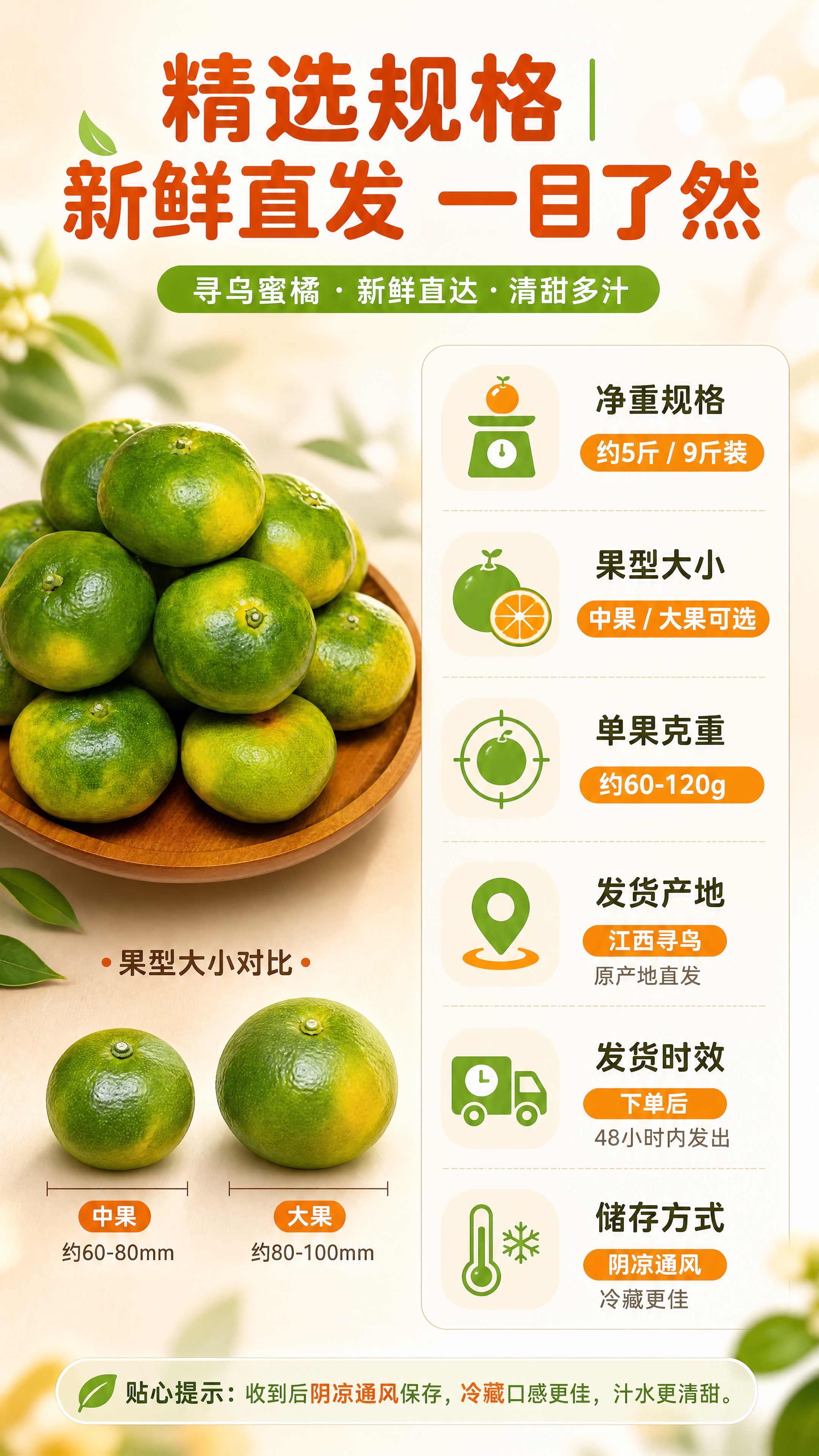 [商品] 使用【图5】【图6】寻乌蜜橘整果；保留绿皮带黄果皮、… - 图片创意预览