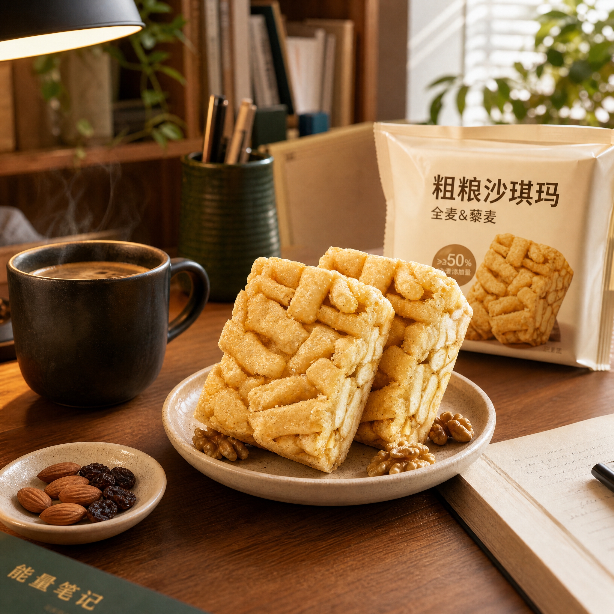 [总纲] 小红书种草高级风格美食摄影，突出“饱腹强 供能久 工… - 图片创意预览