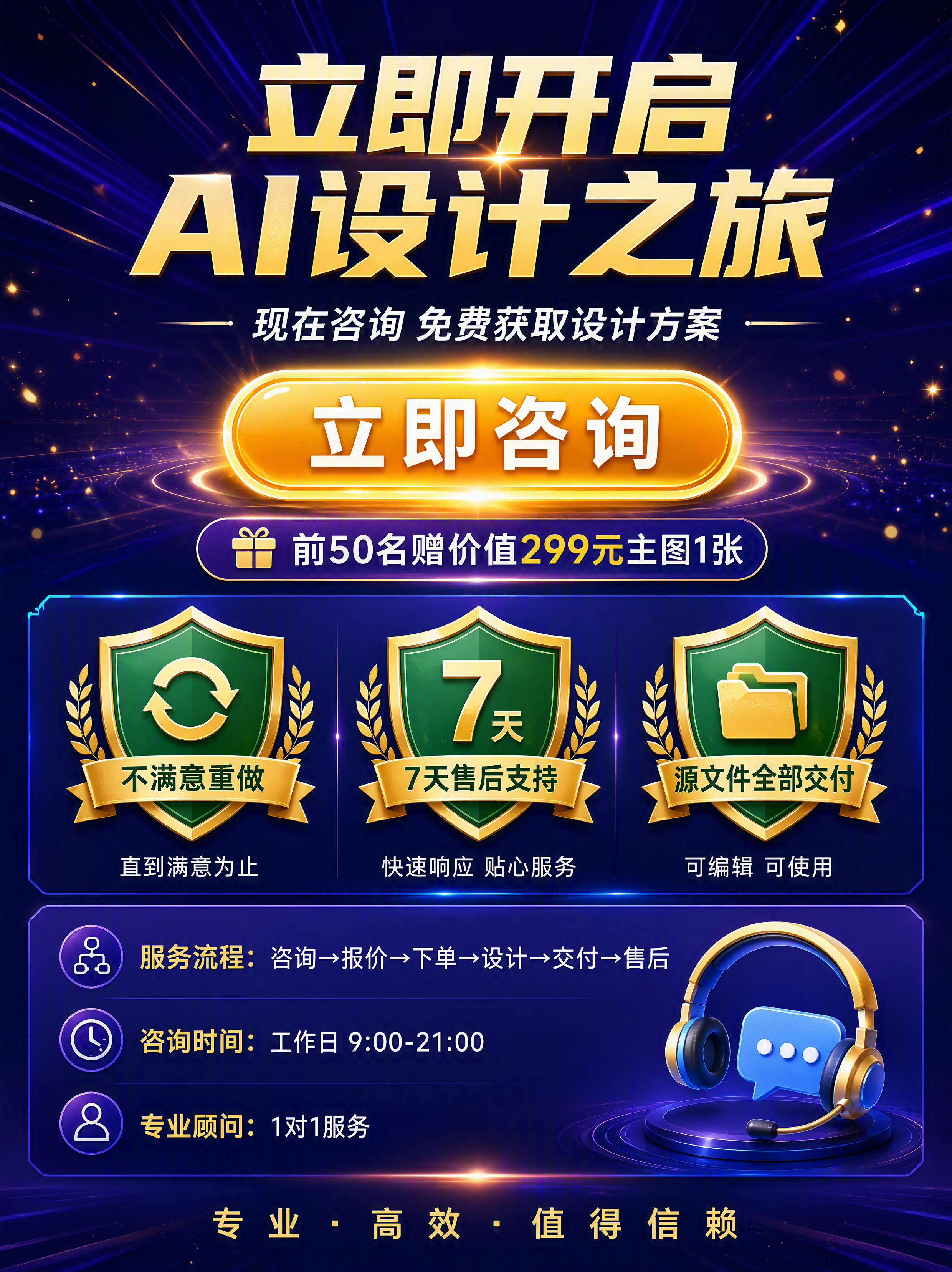 [第8张] 行动号召与保障-咨询转化、服务承诺、售后说明。 [… - 图片创意预览