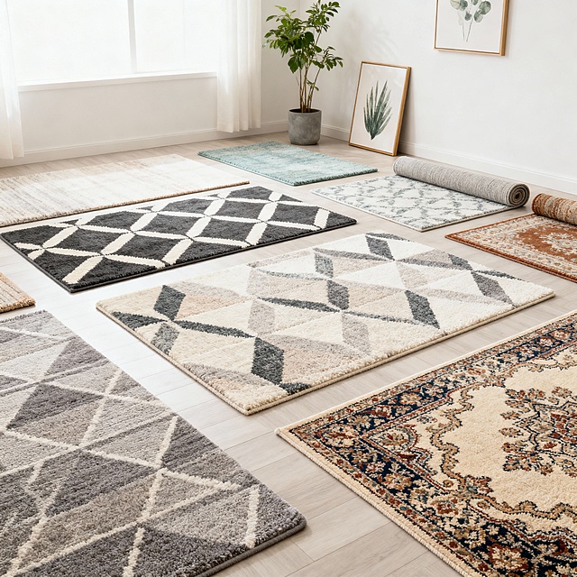 生产一张地毯样品房图片