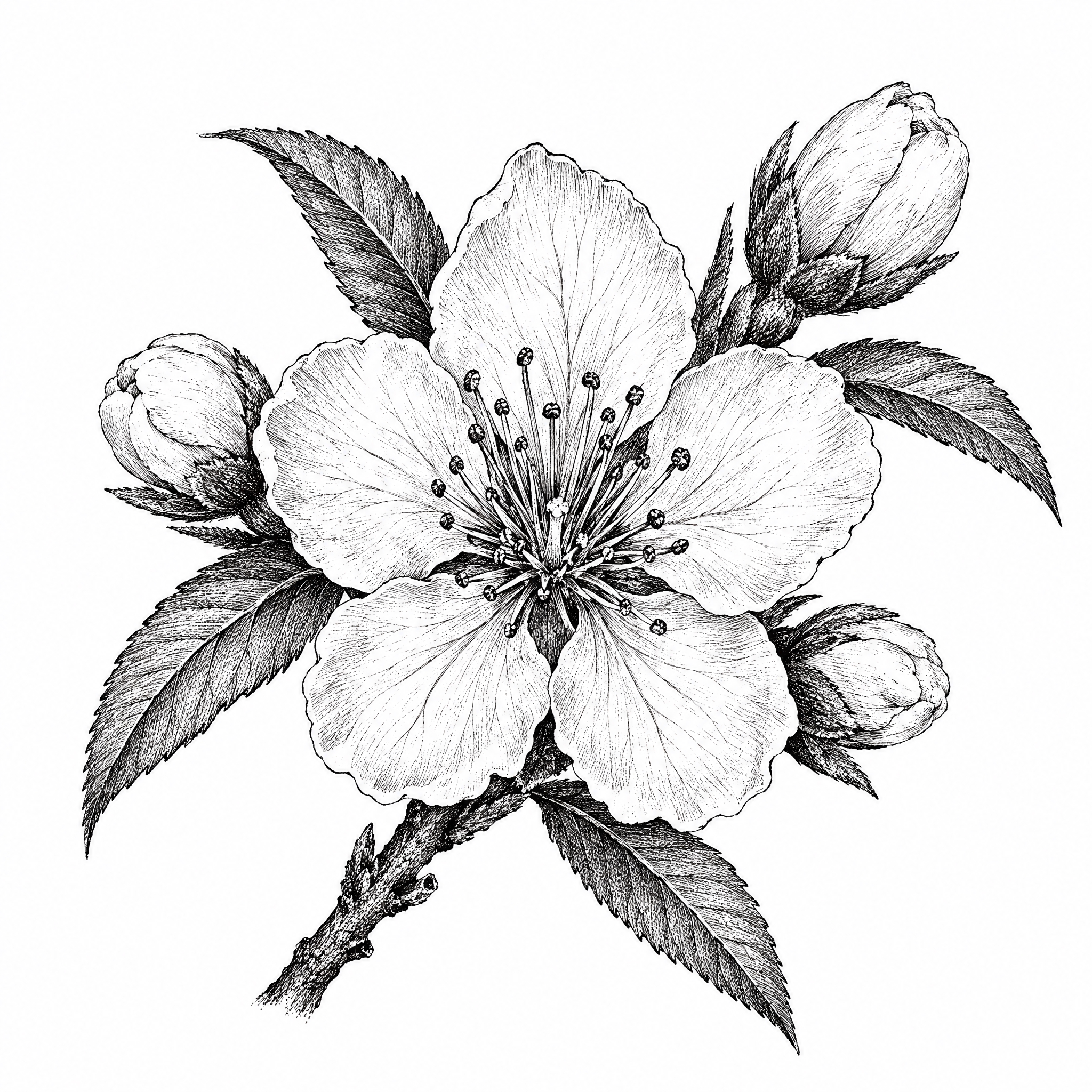 参考图中包装上的黑白铜版画/古典植物雕版线描风格，重新绘制一幅… - 图片创意预览
