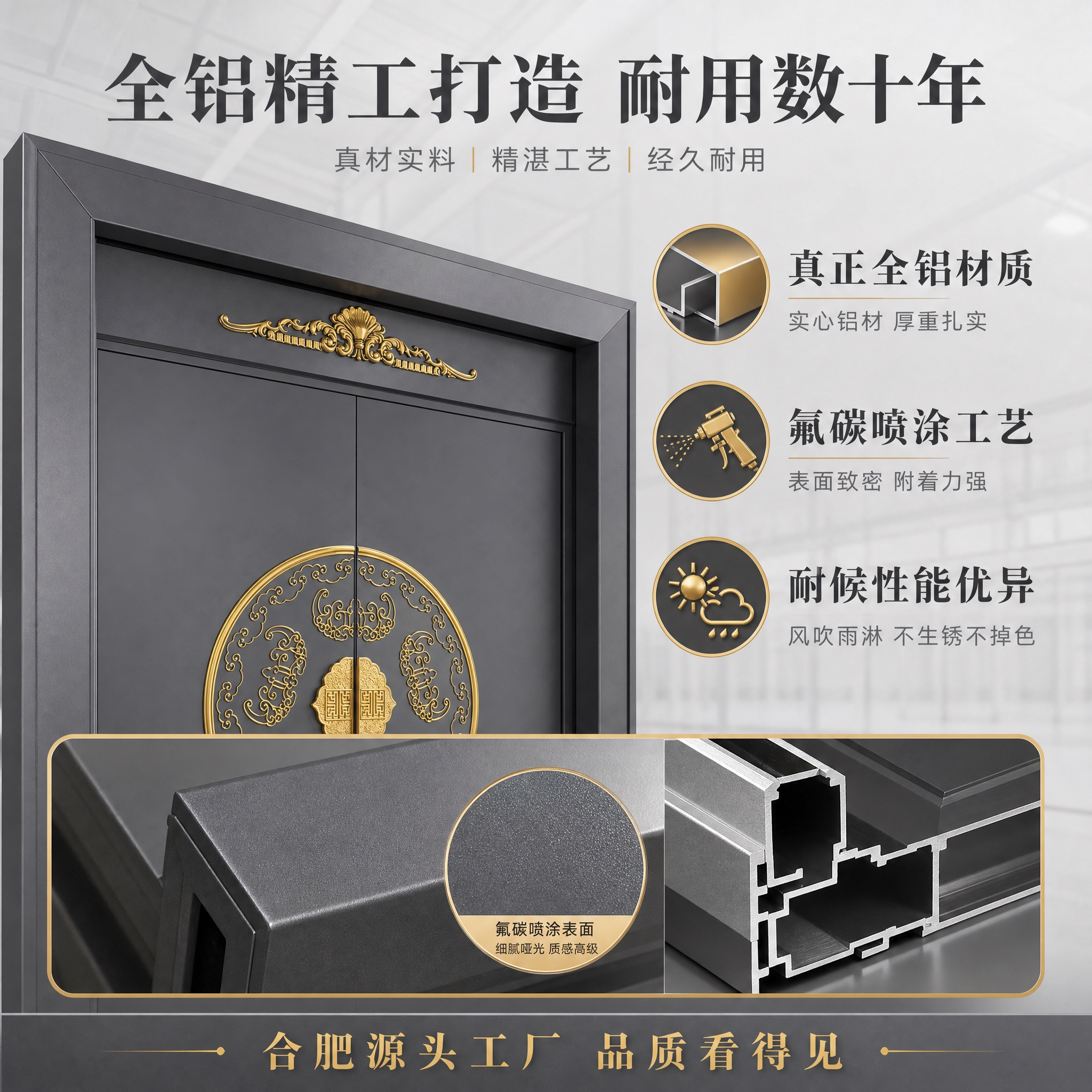 [主图-3] 材质工艺证明图，核心任务是证明全铝材质和氟碳喷涂… - 图片创意预览