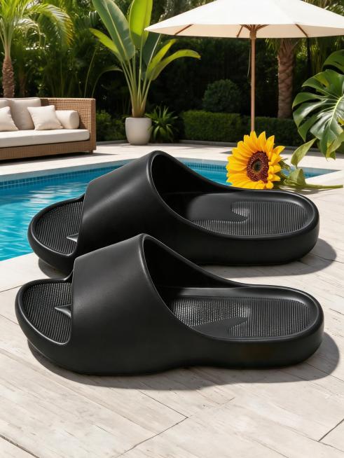 不改变拖鞋原本形状，将背景替换为多元化更复杂的场景，去除原有文字，提升产品质感和附加值，比例为3:4预览效果