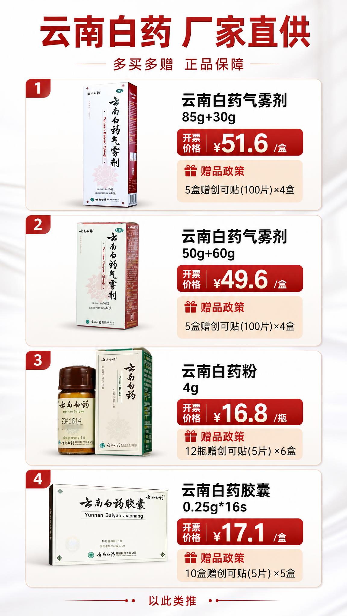 云南白药系列产品批发政策宣传海报，竖版9:16，医药健康专业风… - 图片创意预览