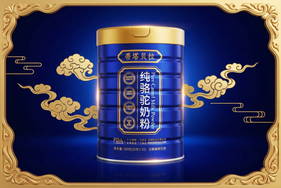 经典华贵风：以蓝金为主色调，突出产品高端质感，适合中老年健康食品宣传预览效果