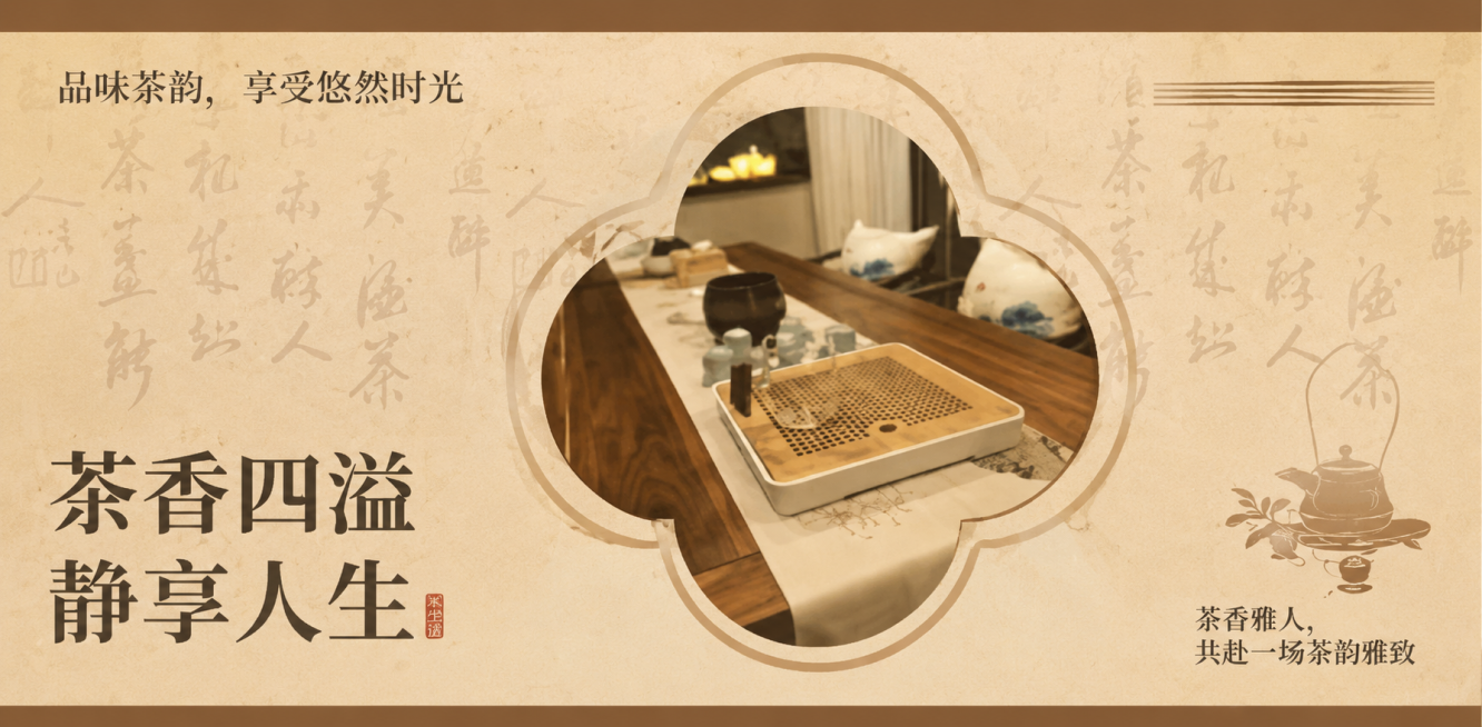 保留原海报的内容、文字和构图，将整体颜色和风格改成参考图片第二张的暖调复古质感，米黄色背景搭配棕色调边框，整体氛围温润自然预览效果