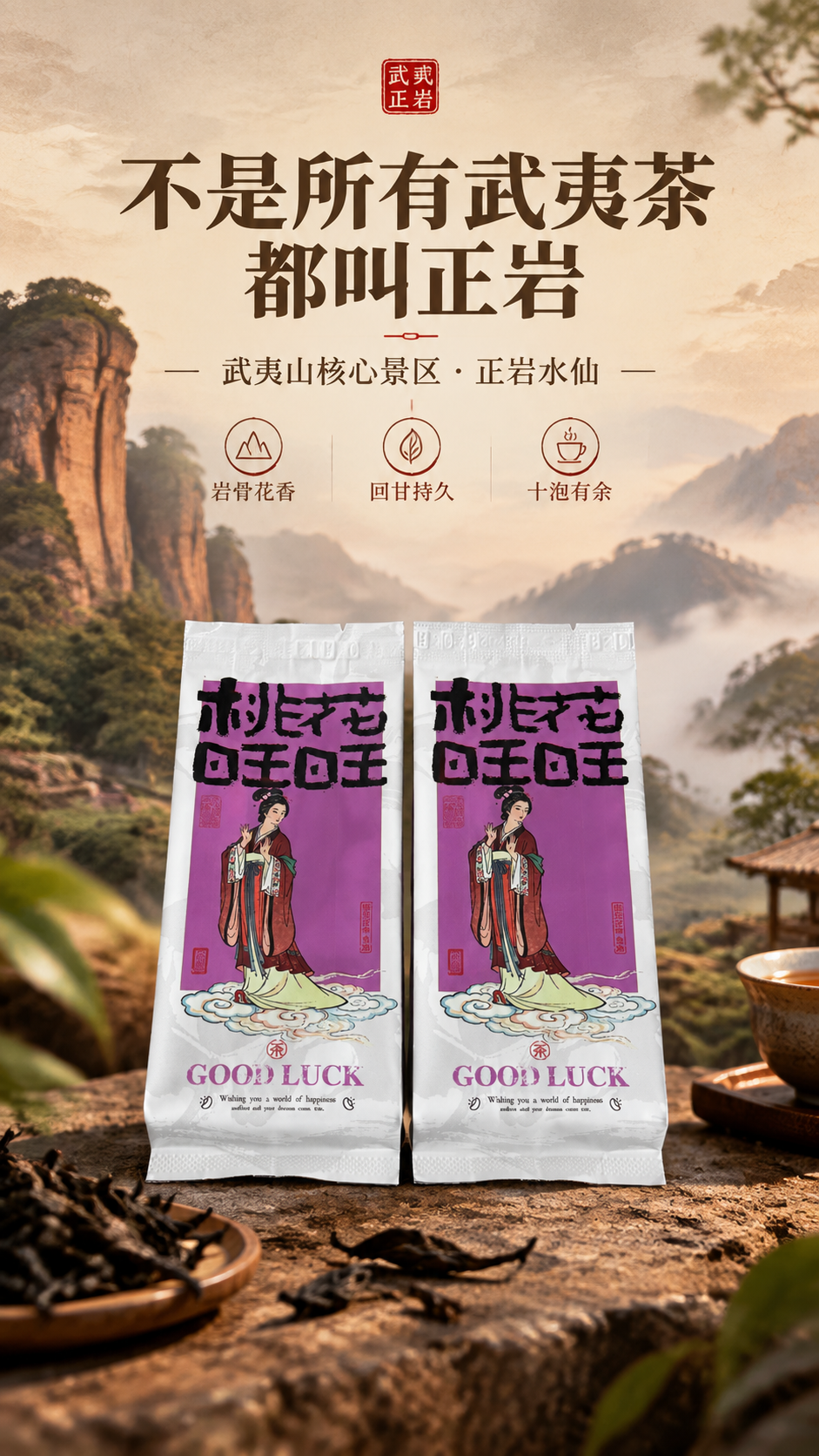 [商品] 使用【图1】武夷山正岩水仙独立小泡袋包装；保留包装正… - 图片创意预览