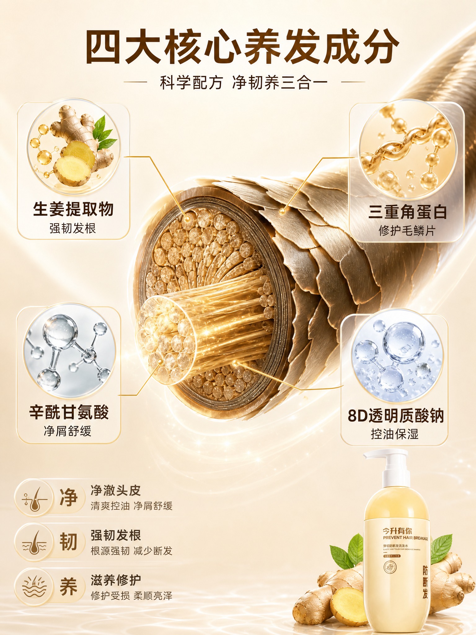 [主图-2] 核心成分解析，展示四大核心养发成分的科学配方，强… - 图片创意预览