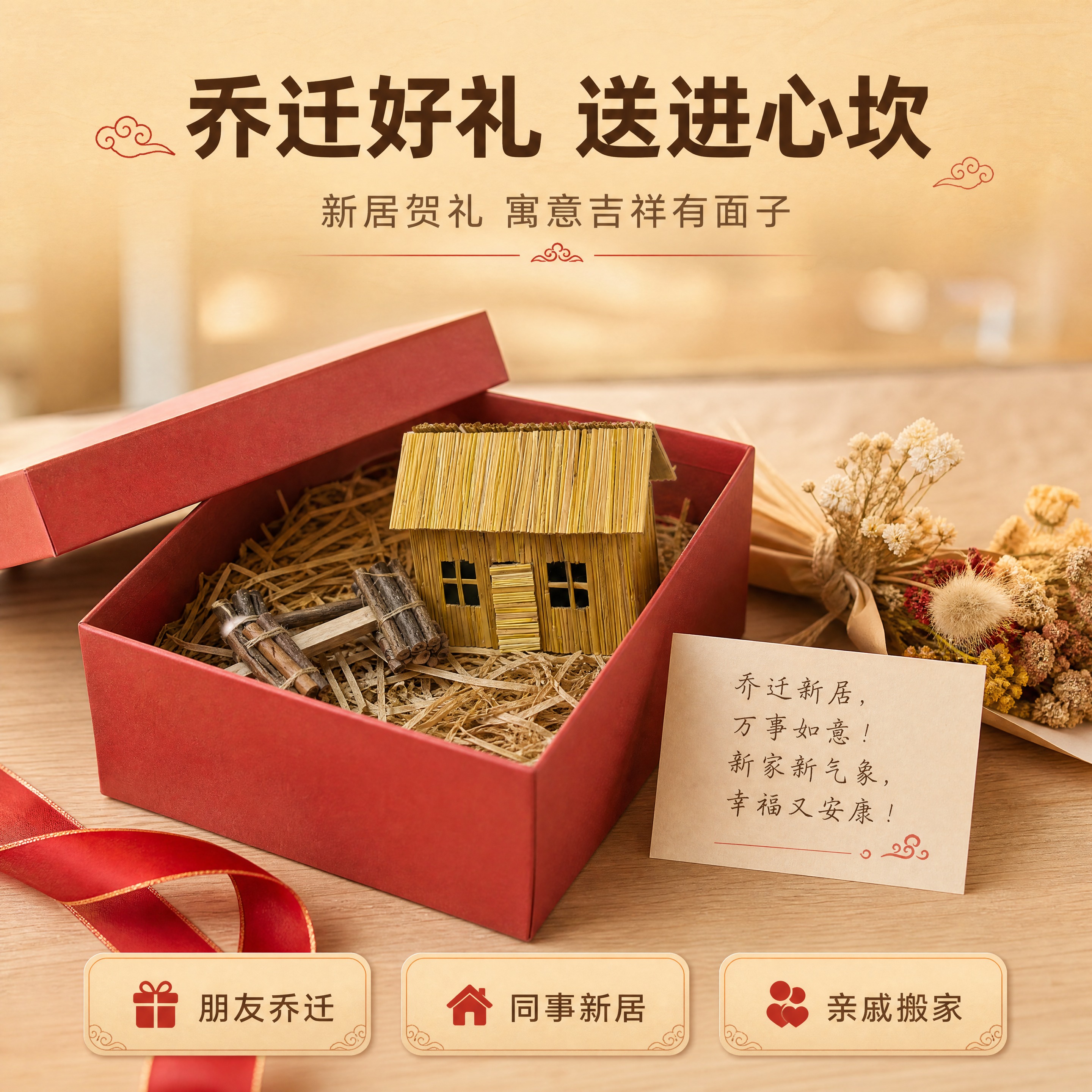 [商品] 使用【图5】手捏柴担的迷你茅屋摆件；保留茅屋结构、柴… - 图片创意预览
