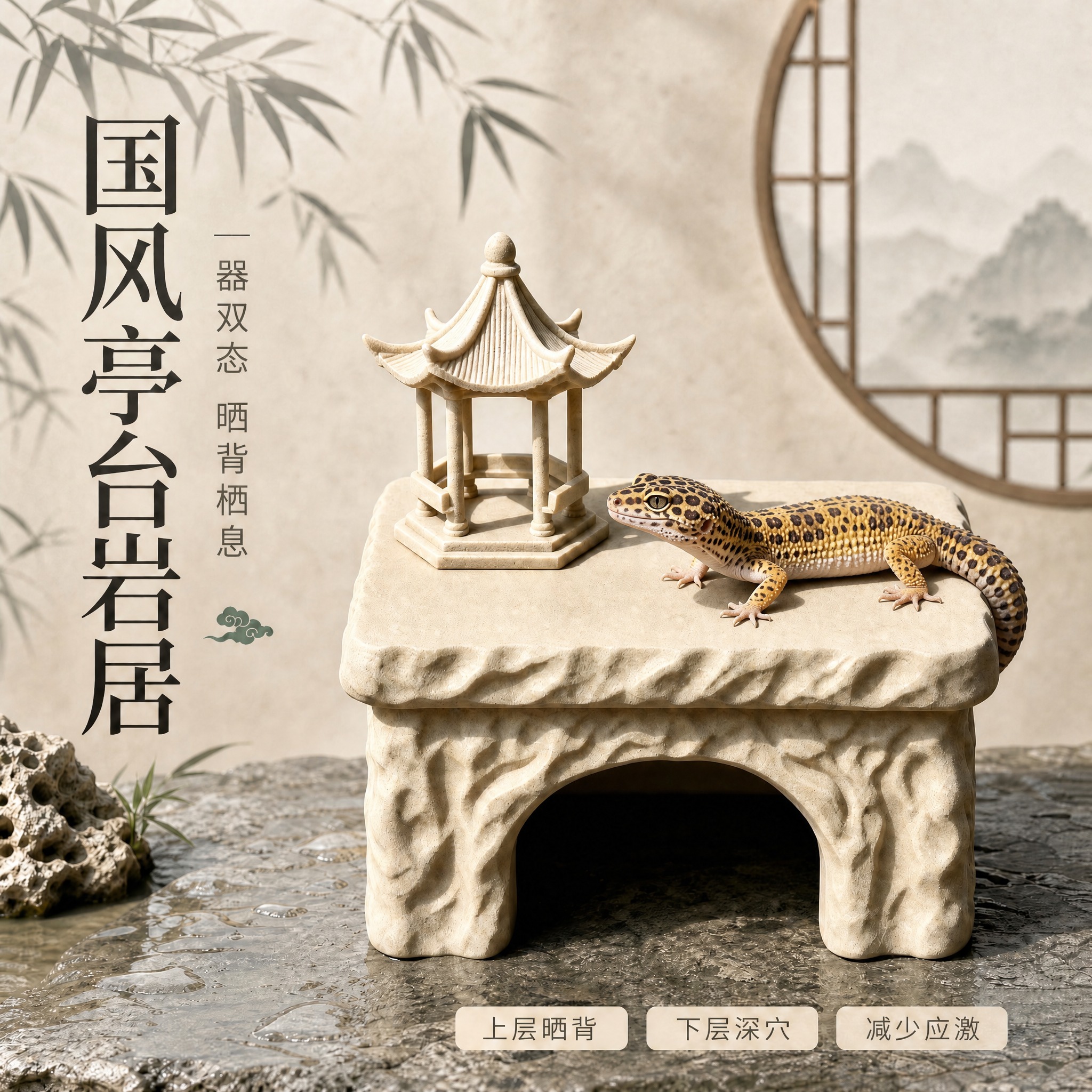 1. 删除右上角的红色「云栖」印章文字，删除后用周围的墙面和圆… - 图片创意预览