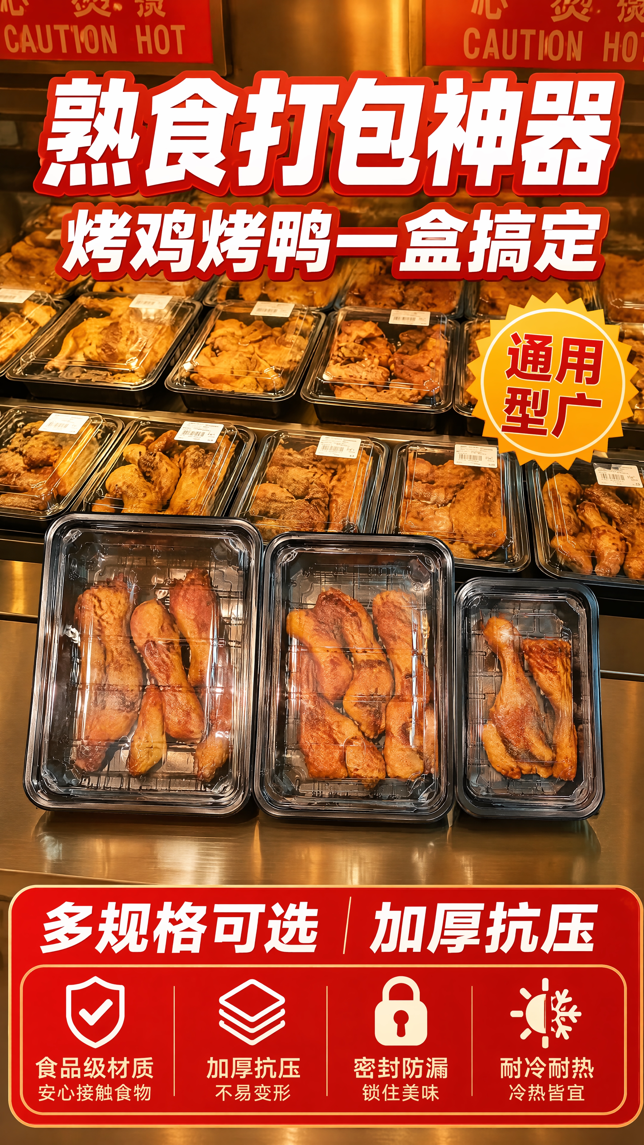 [第1张] 详情页头图-烤鸡腿包装盒多规格熟食场景海报。本张使… - 图片创意预览