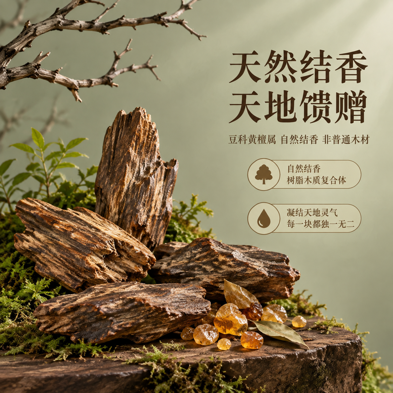 [主图-2] 天然结香卖点 原料产地 天地馈赠 [统一基调]… - 图片创意预览