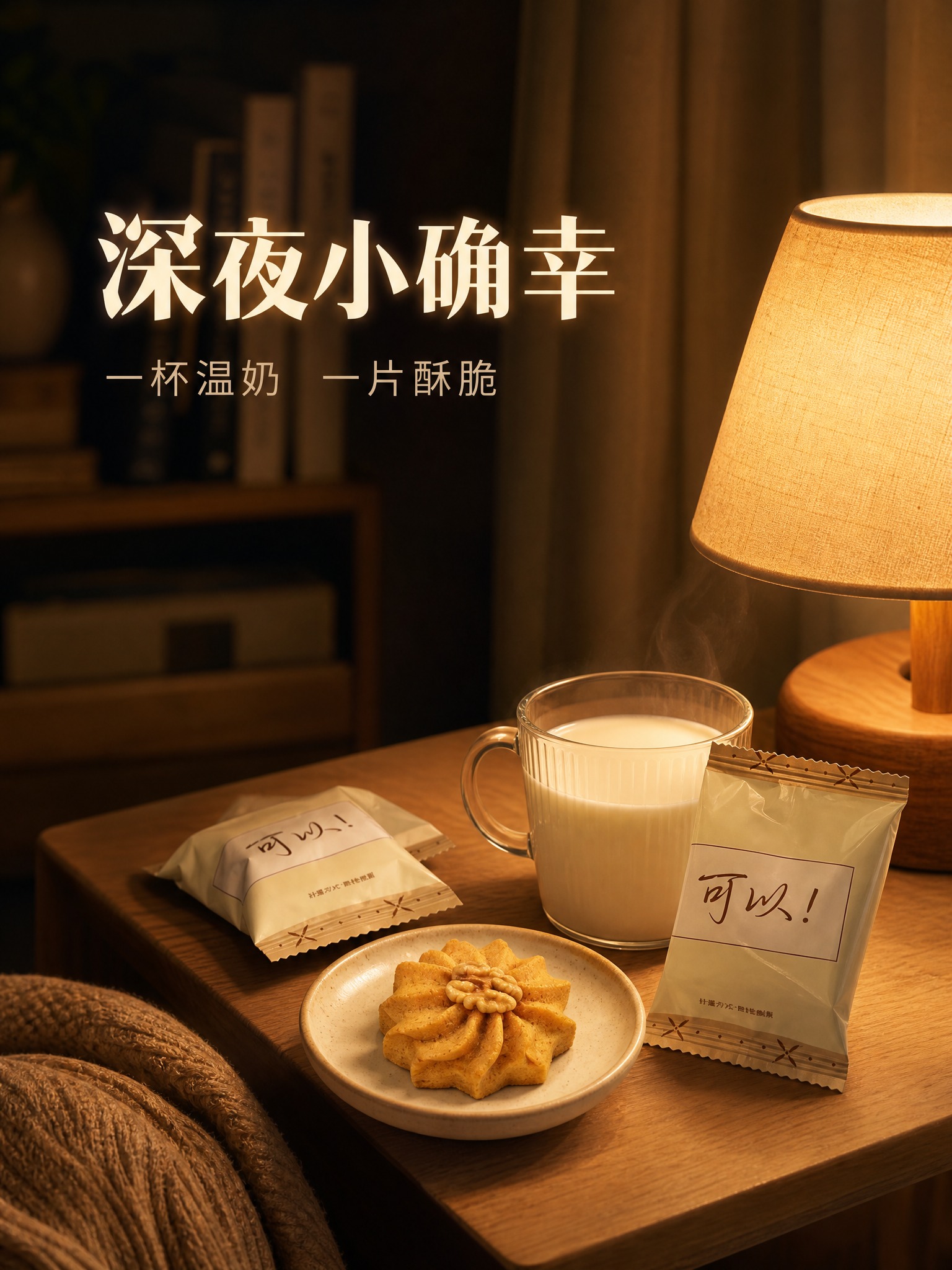 电商商品营销海报，9:16竖版，静谧深夜卧室场景，治愈系商业摄… - 图片创意预览