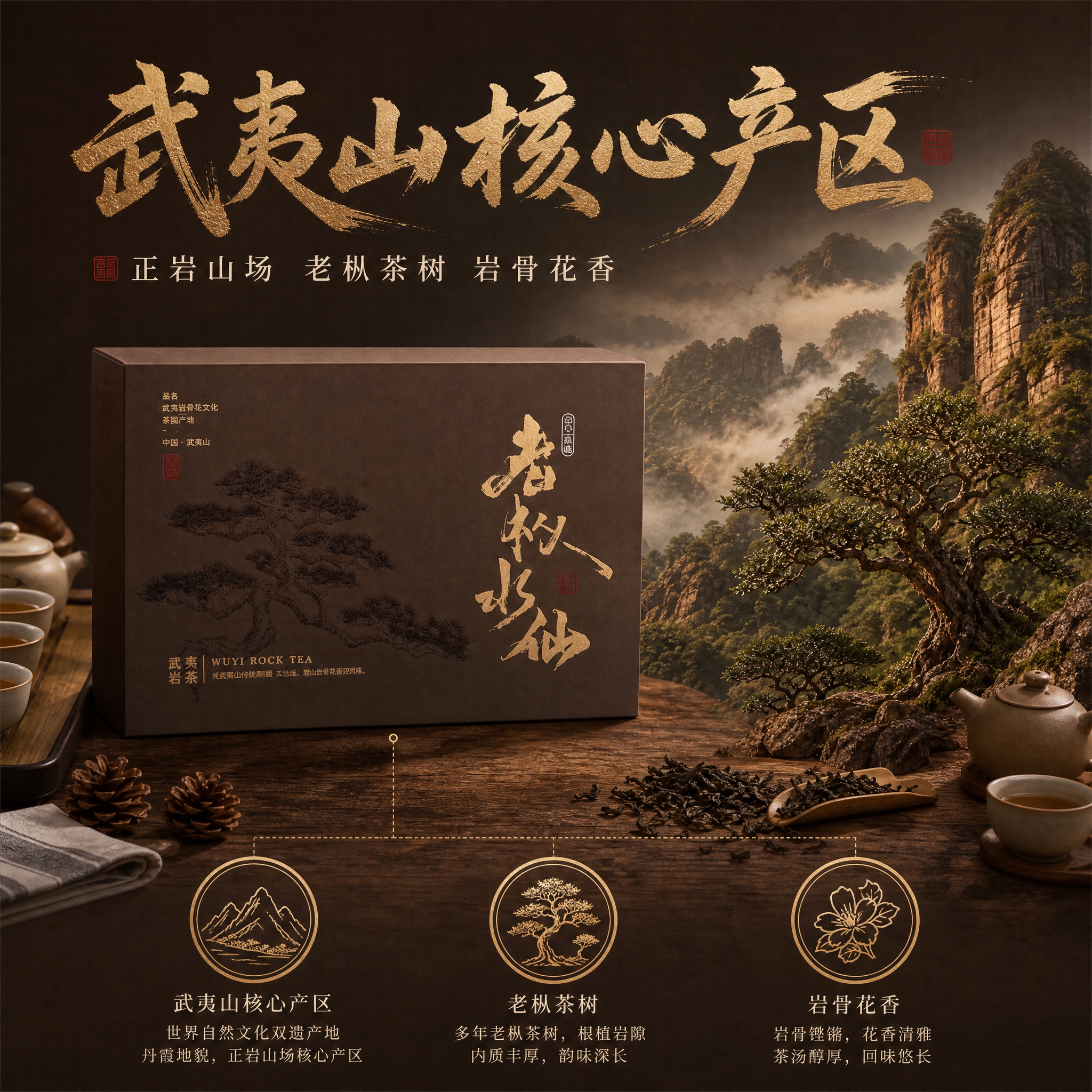 [主图-2] 核心亮点与产地溯源：武夷山核心产区 老枞茶树 岩… - 图片创意预览